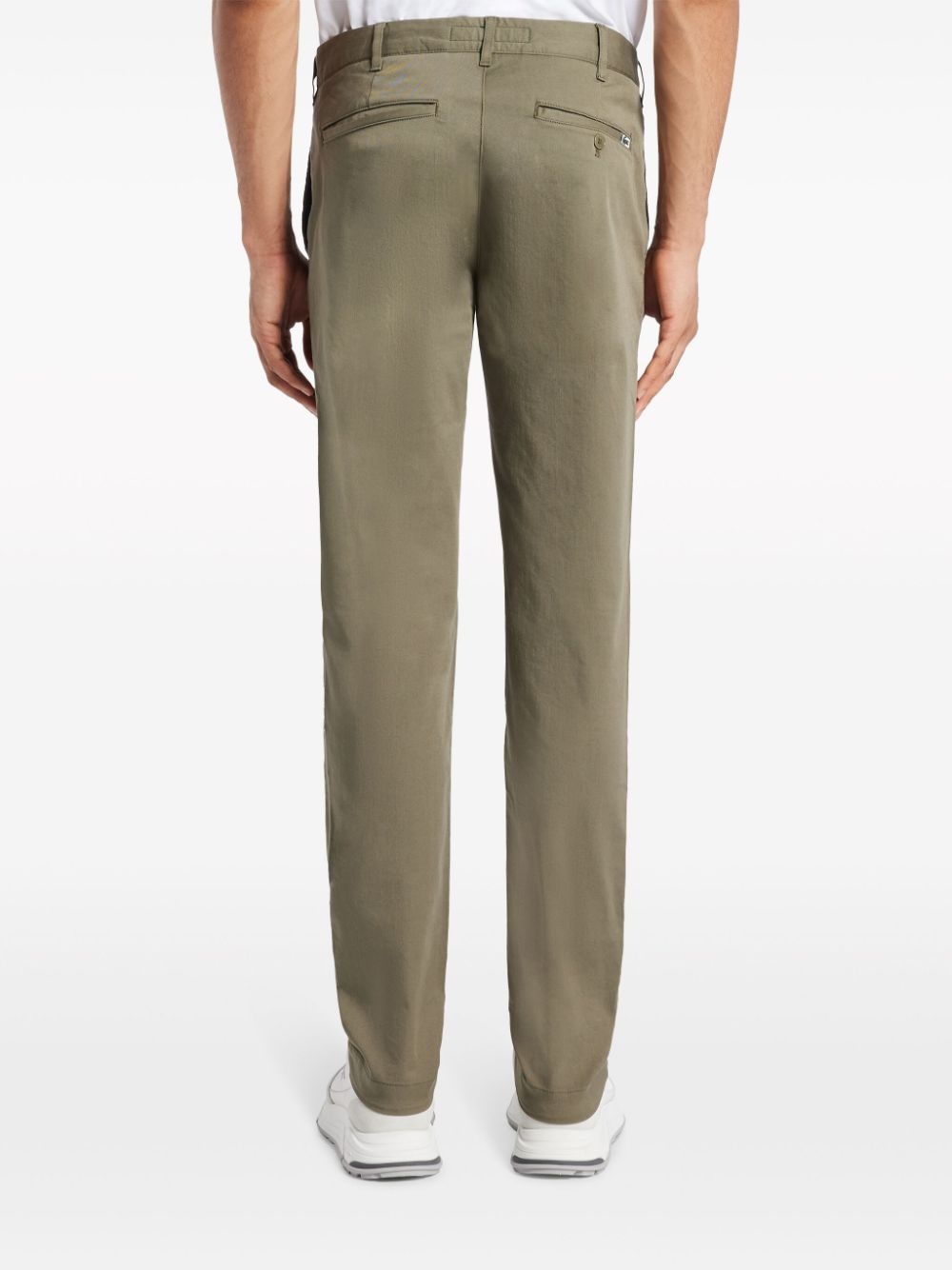 slim-cut twill trousers - 4