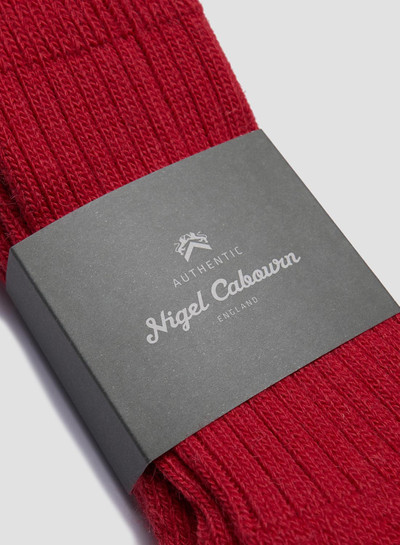 Nigel Cabourn Alpaca Wool Sock in Red outlook