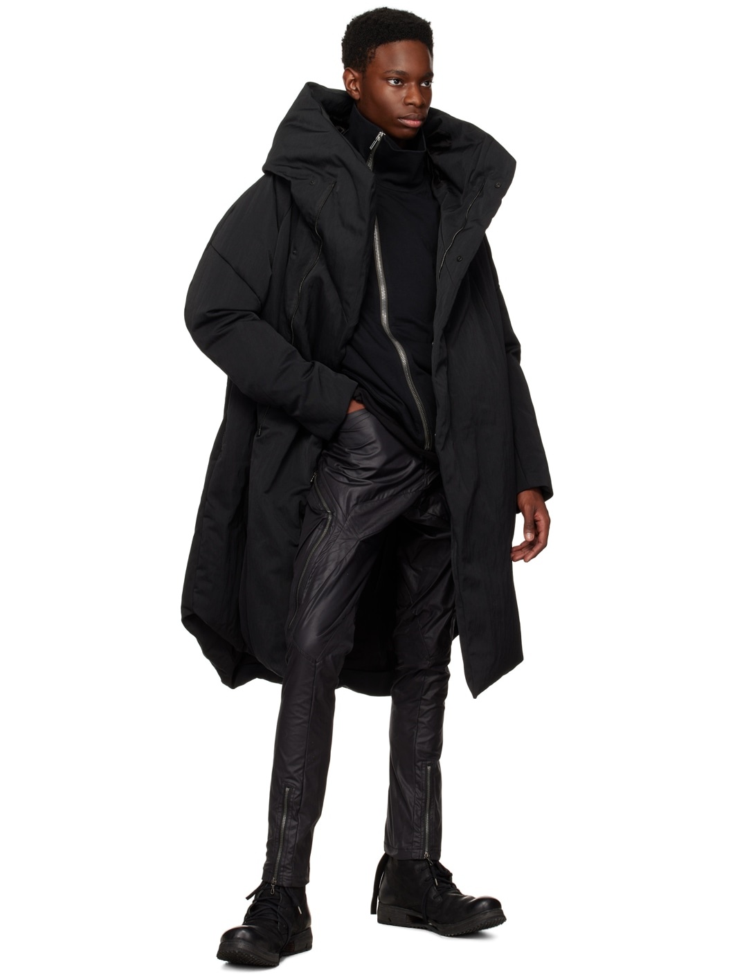 Julius Black Mods Down Coat | ssense | REVERSIBLE