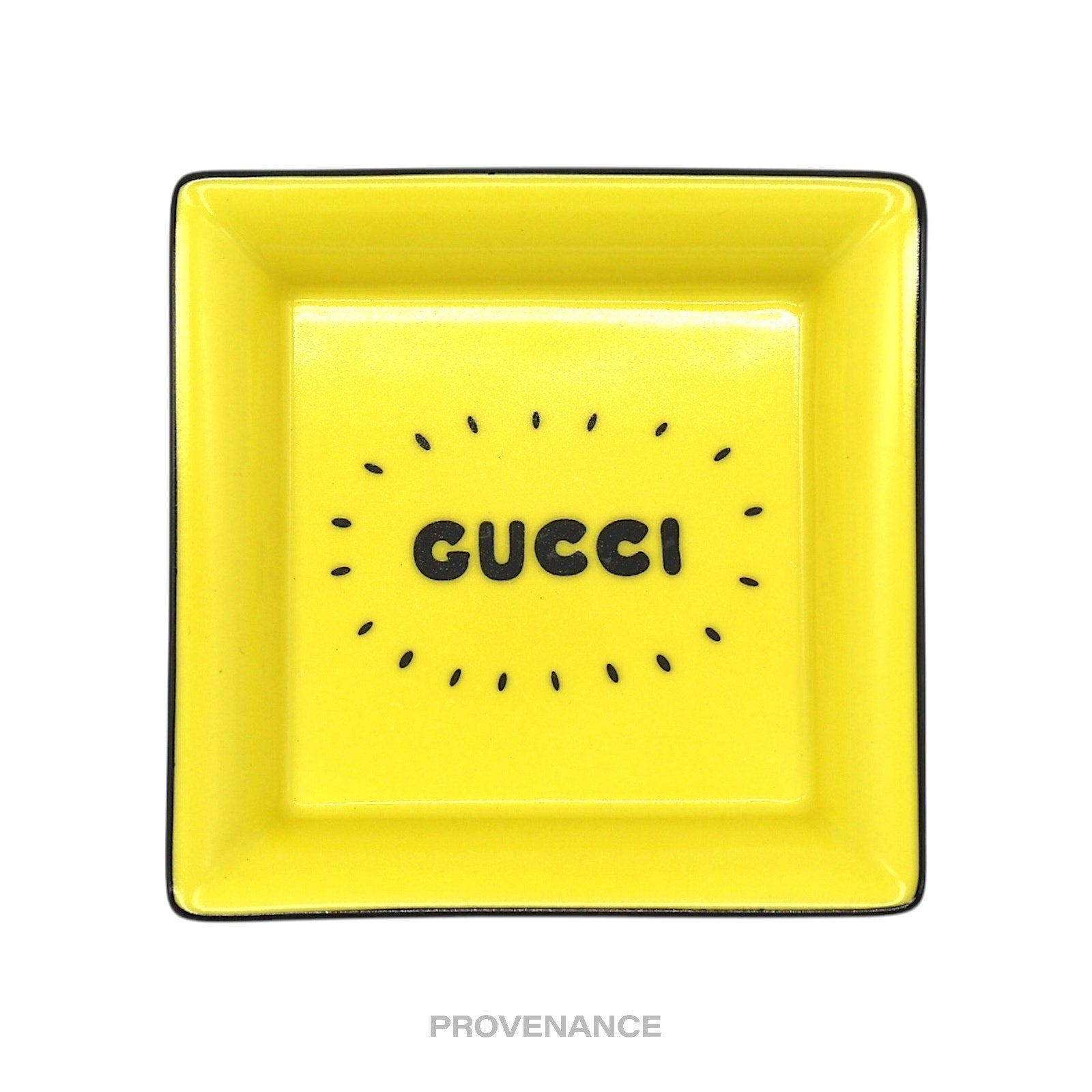 Gucci x Disney Logo Valet Ash Trinket Tray - Yellow/Black - 2