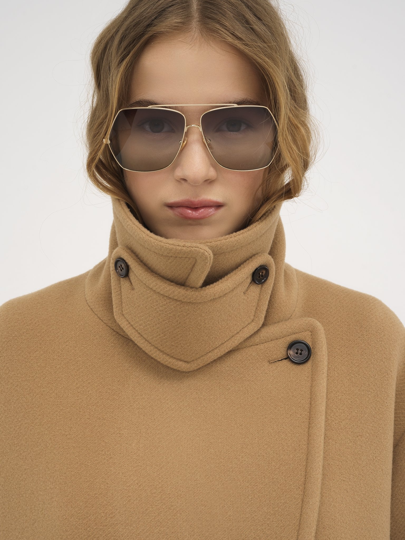 OVERSIZED SHORT COAT IN WOOL - 6