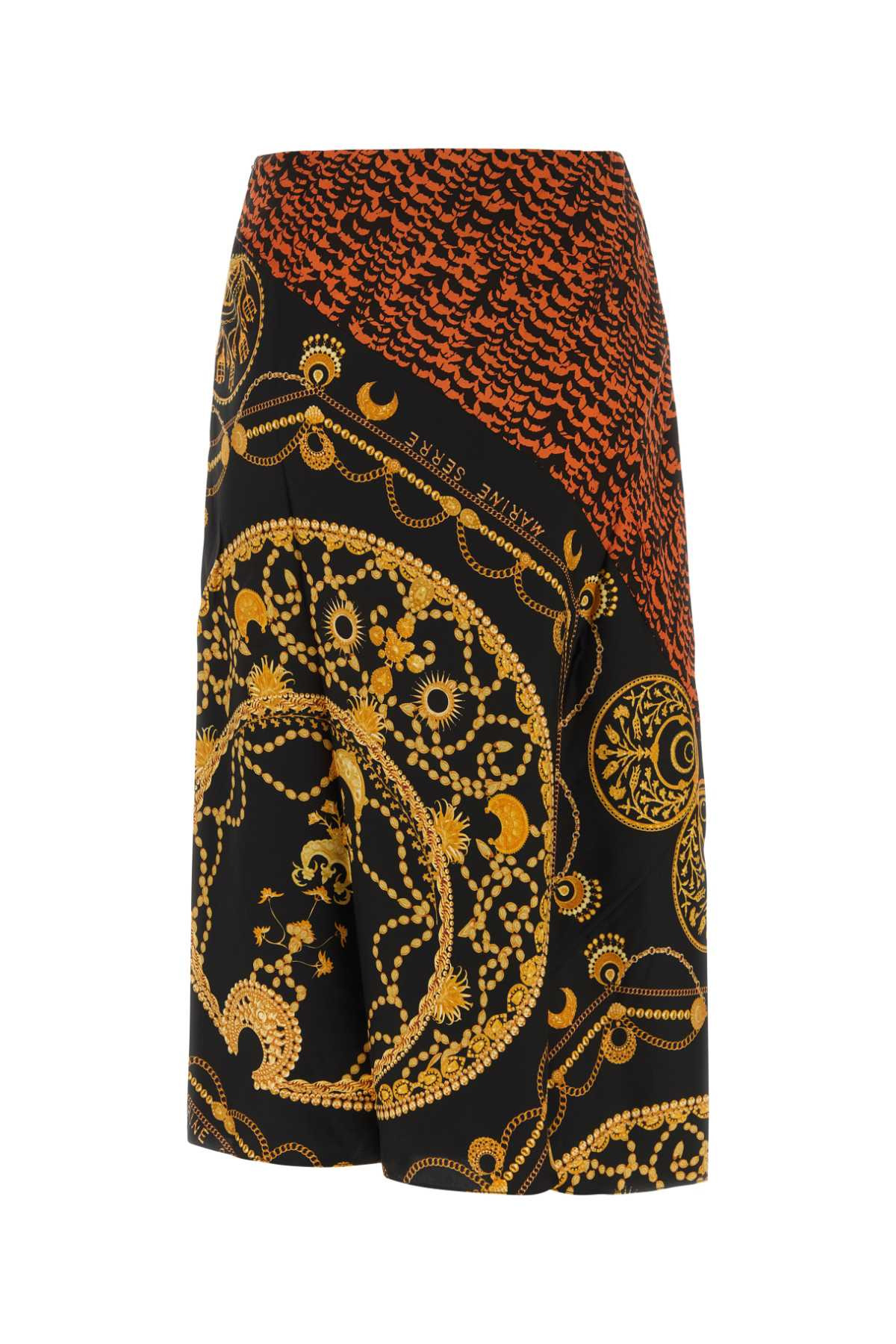 Marine Serre Women Printed Satin Skirt - 2