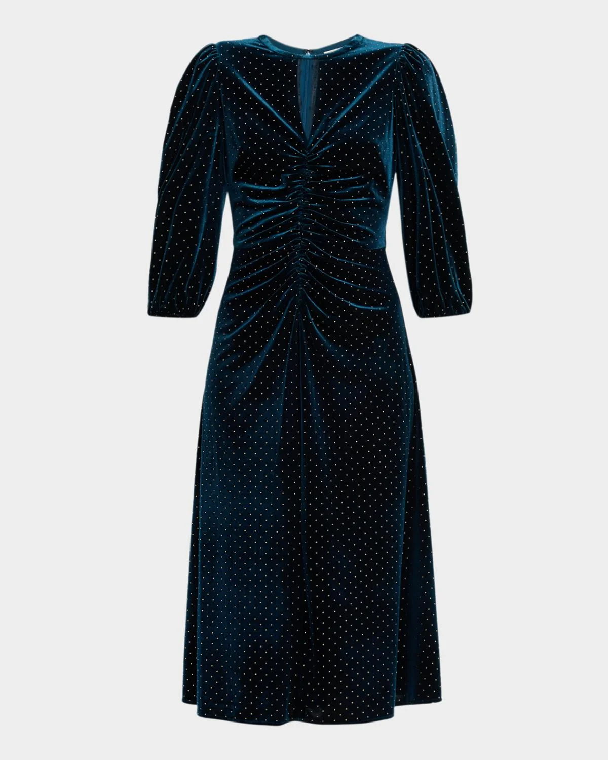 Luna Studded Velvet Midi Dress - 1