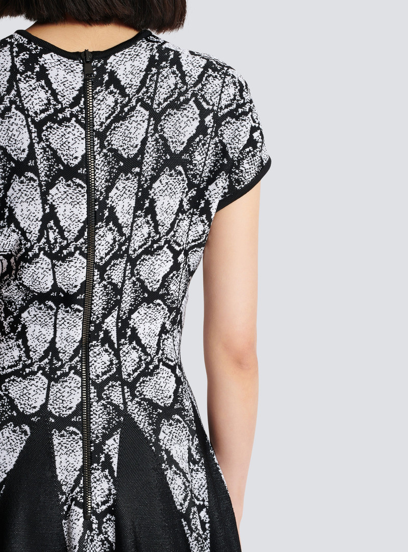 Snakeskin jacquard dress 6