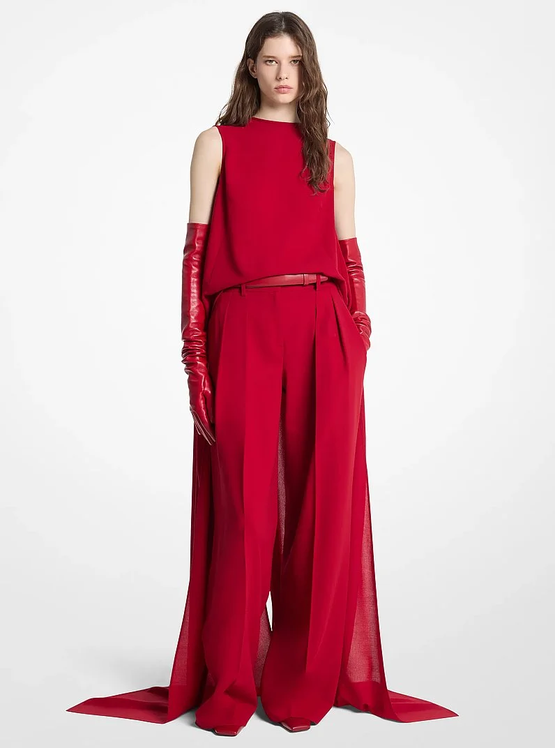 Wool Crepe Opera Blouse - 1