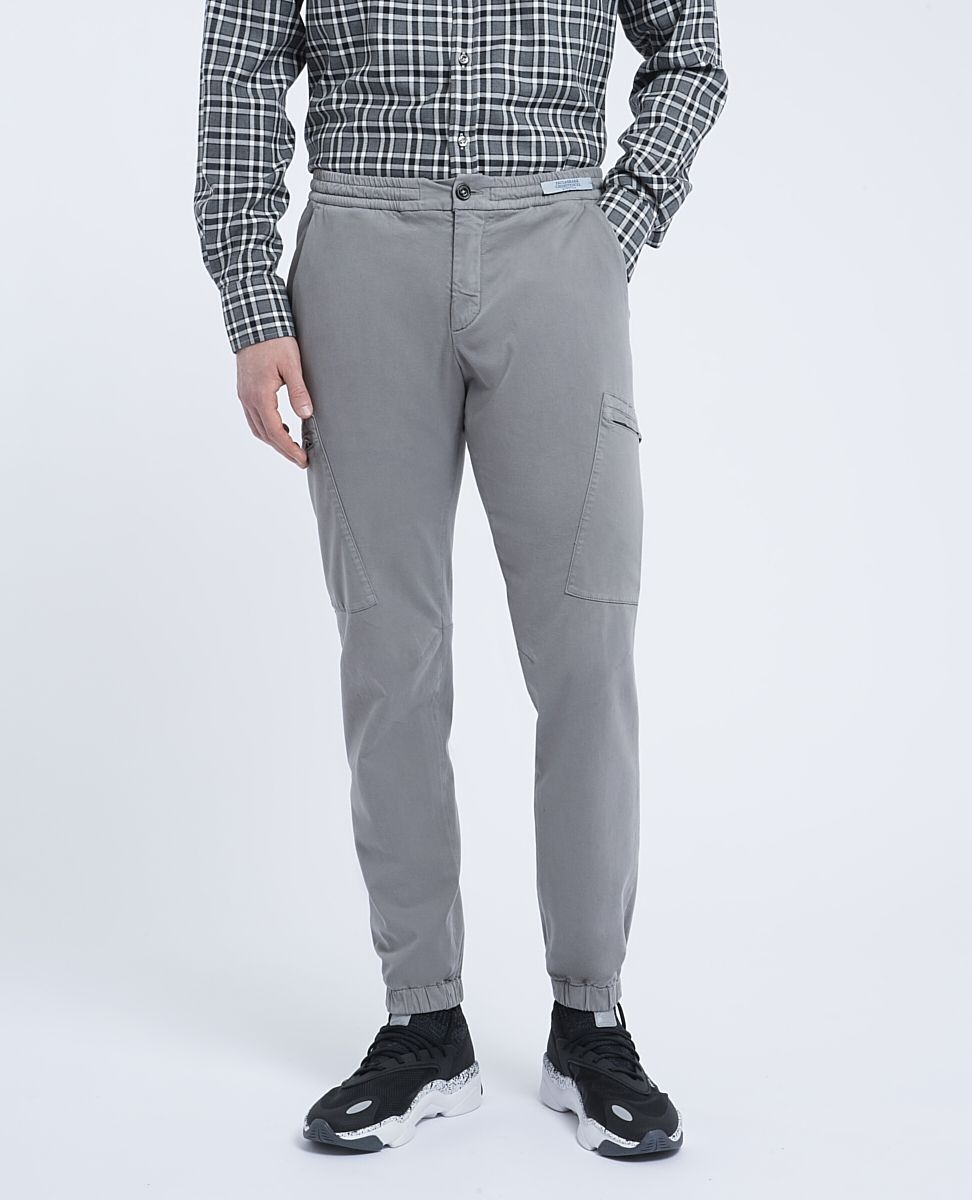 Tencel cotton Cargo trousers with drawstring - 2
