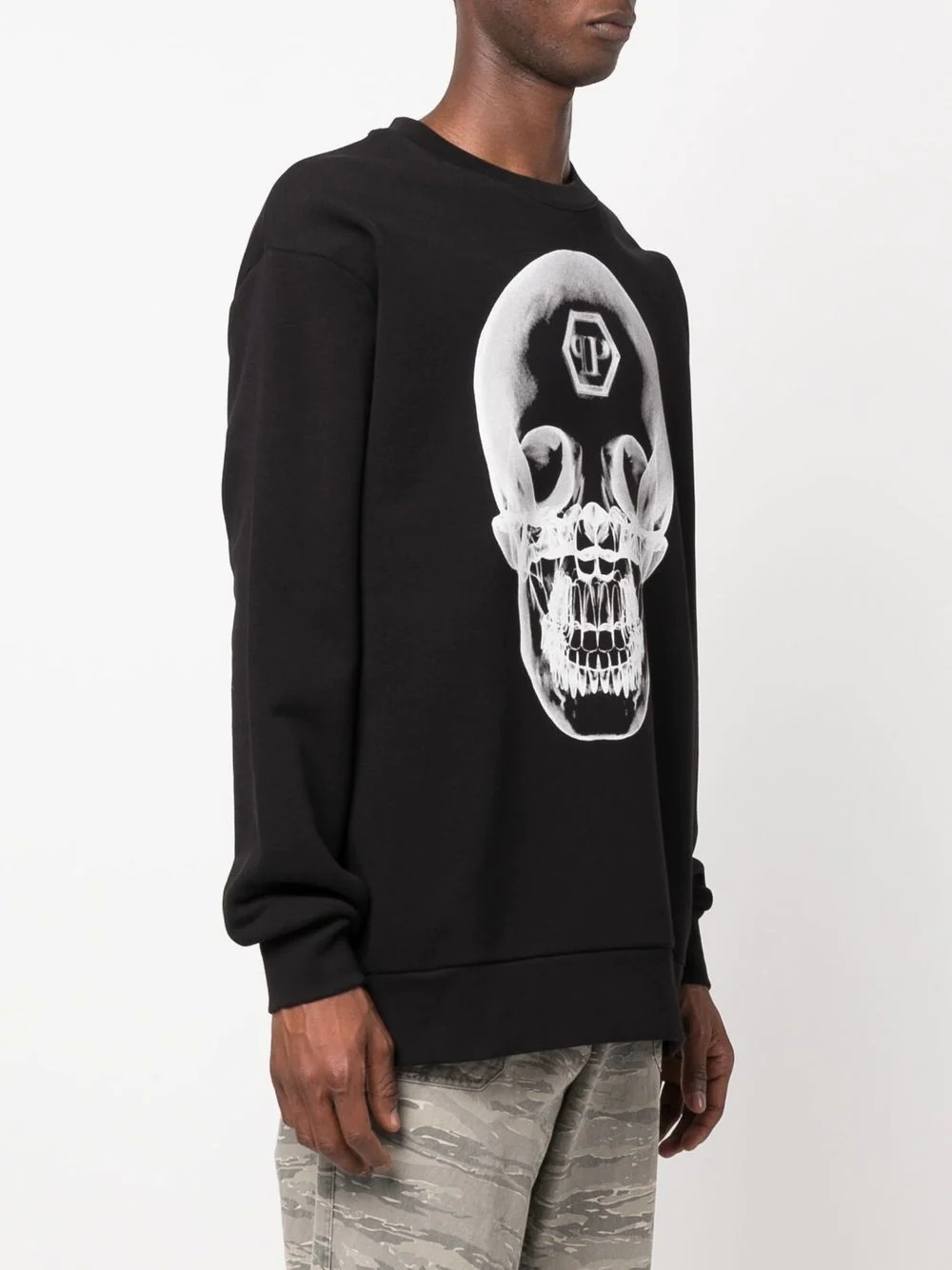 skull print sweatshirt - 3