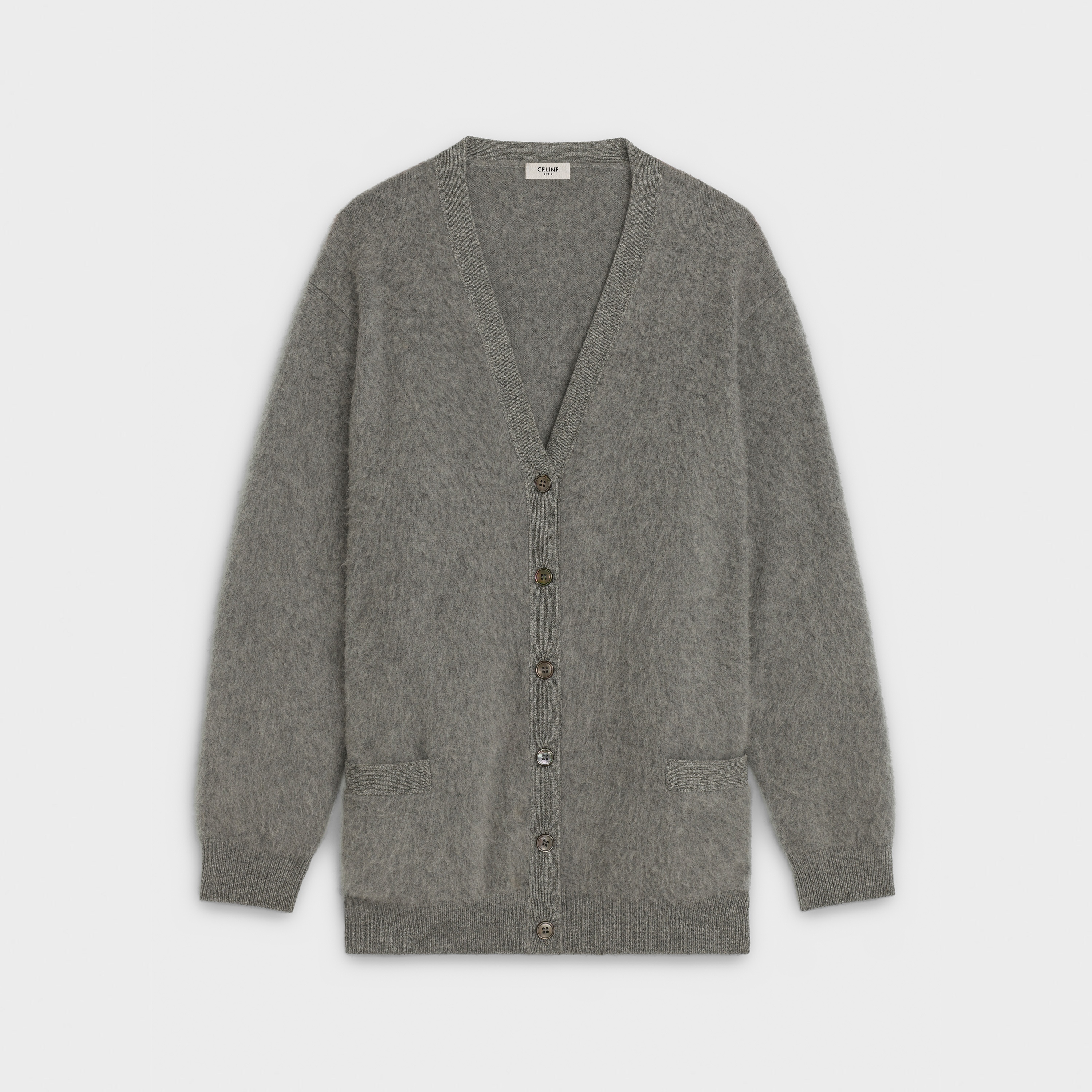 CARDIGAN IN BRUSHED CASHMERE - 1