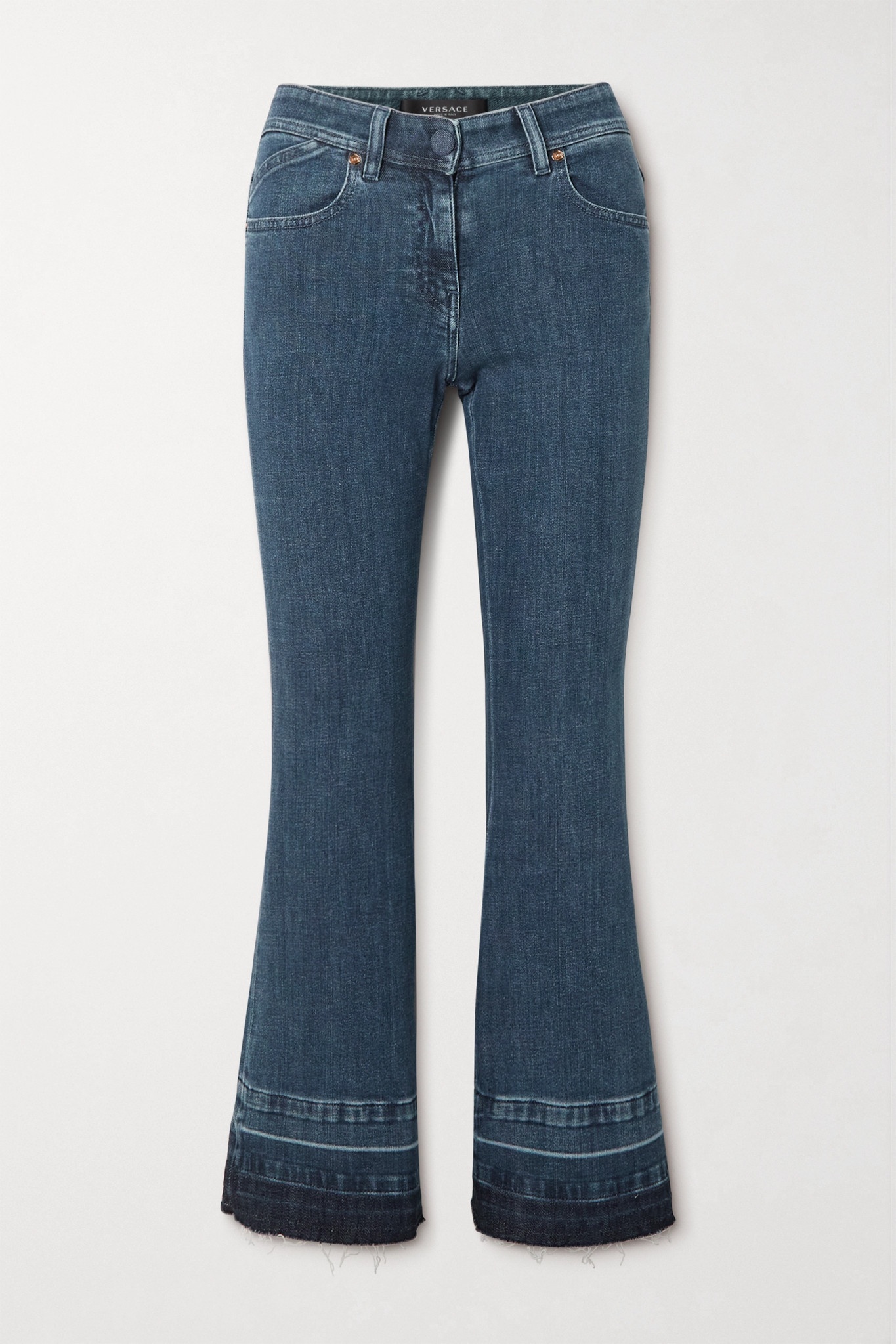 Cropped high-rise flared jeans - 1