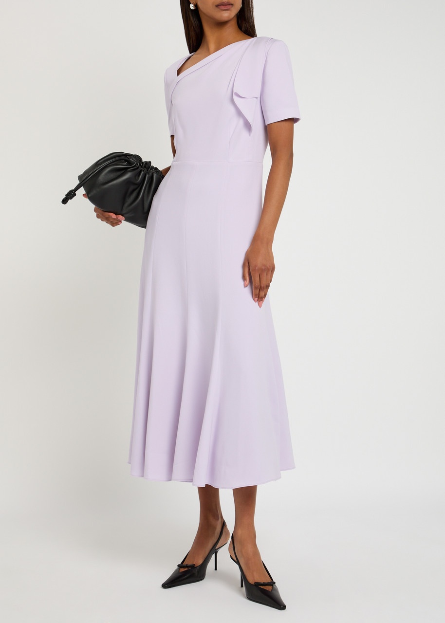 Roland Mouret Asymmetric Crepe Midi Dress - 4