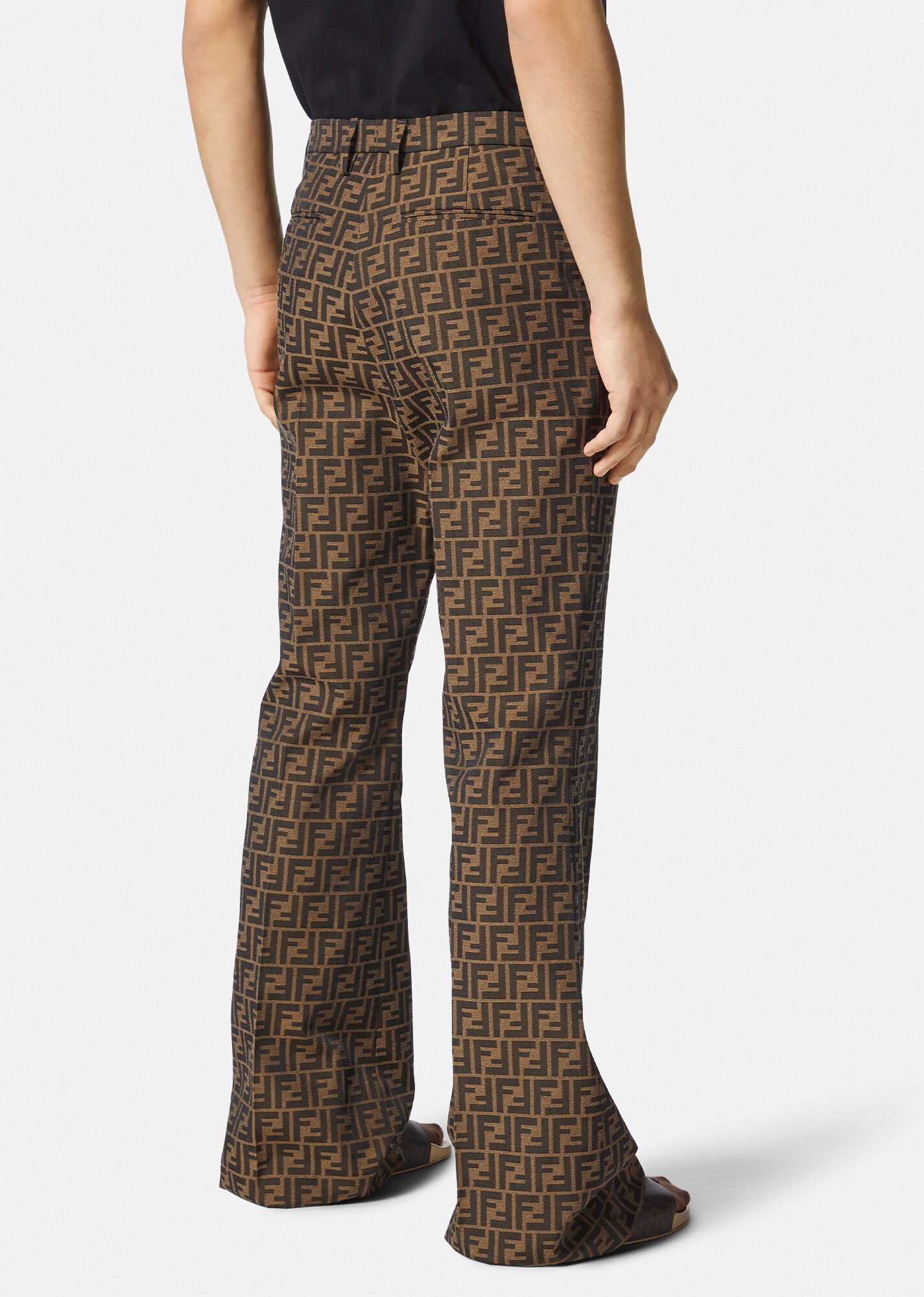 Fendace FF Flared Jacquard Pants - 4