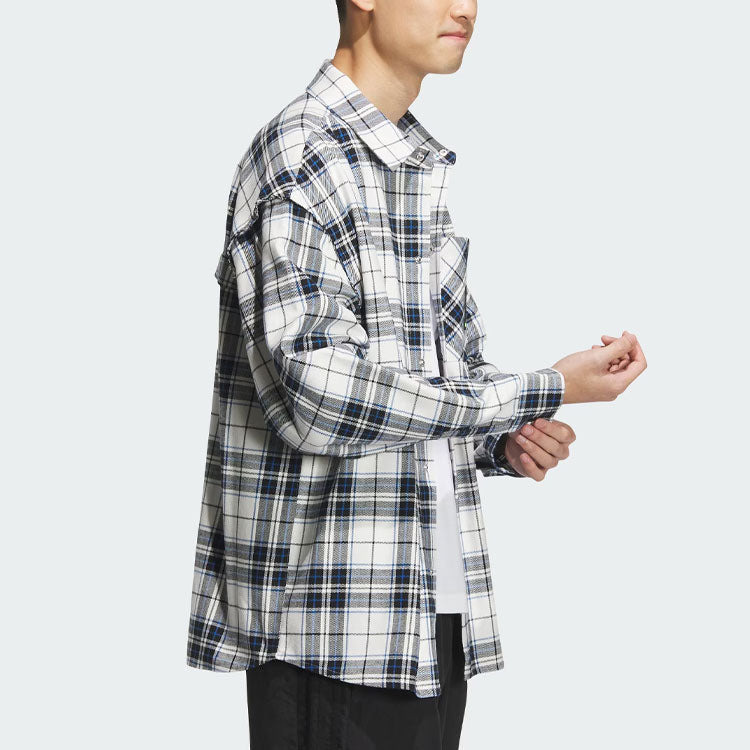 adidas Neo Casual Detachable Sleeve Shirt 'White Black' IK5155 - 5