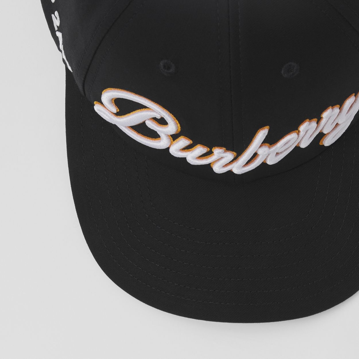 Embroidered Montage Cotton Gabardine Baseball Cap - 7