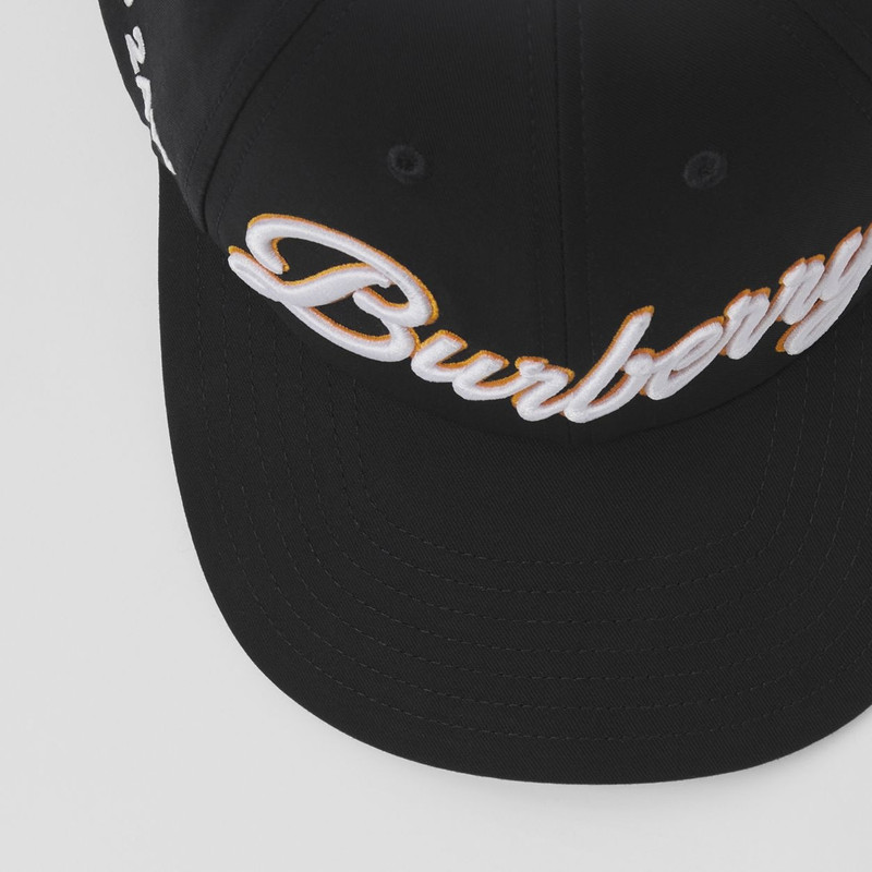 Embroidered Montage Cotton Gabardine Baseball Cap 7