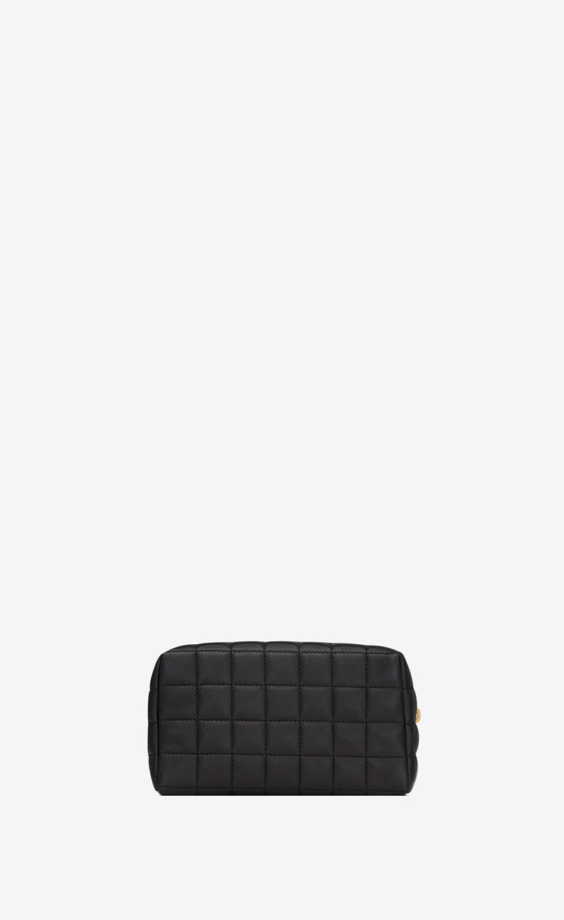 SAINT LAURENT cassandre matelassé carré small cosmetic pouch in lambskin outlook