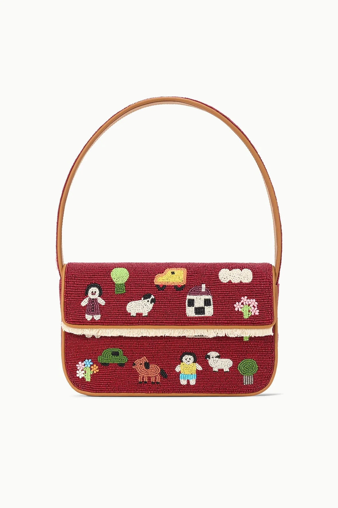 STAUD TOMMY BEADED BAG FOLK TOWN - 1