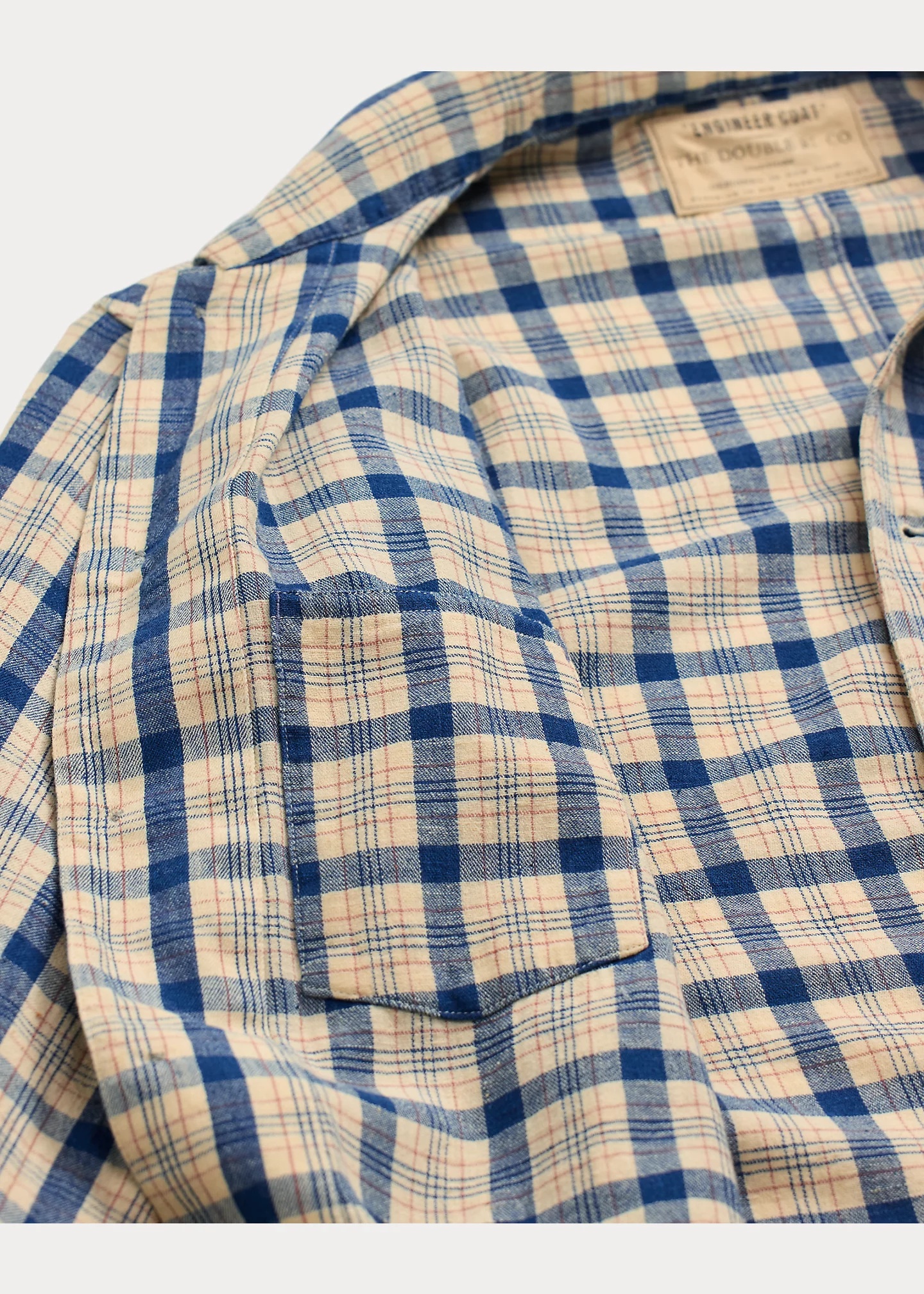 Indigo Plaid Twill Engineer Jacket - 3