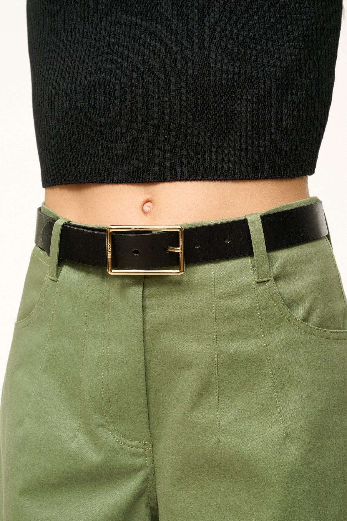 STAUD JEANS BELT - BLACK YELLOW GOLD - 4