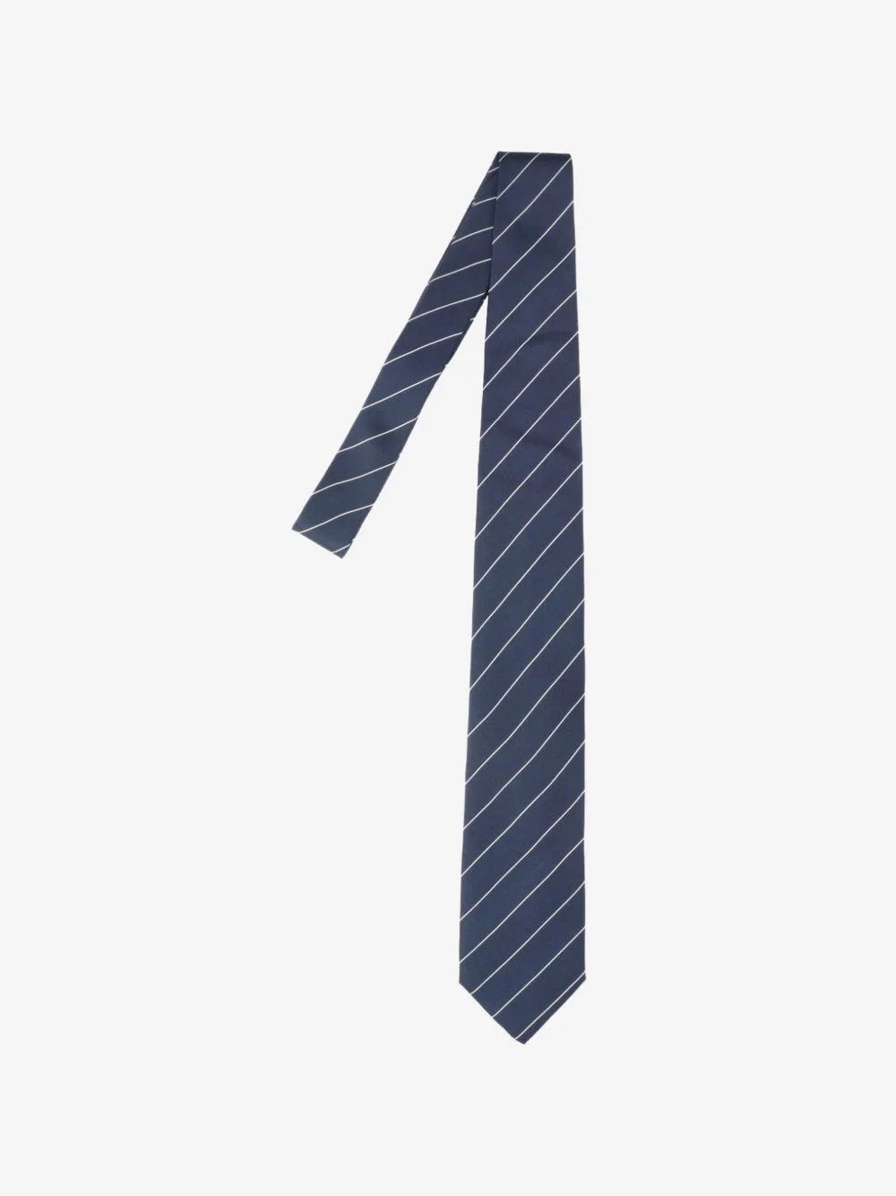 diagonal-stripe silk tie - 1