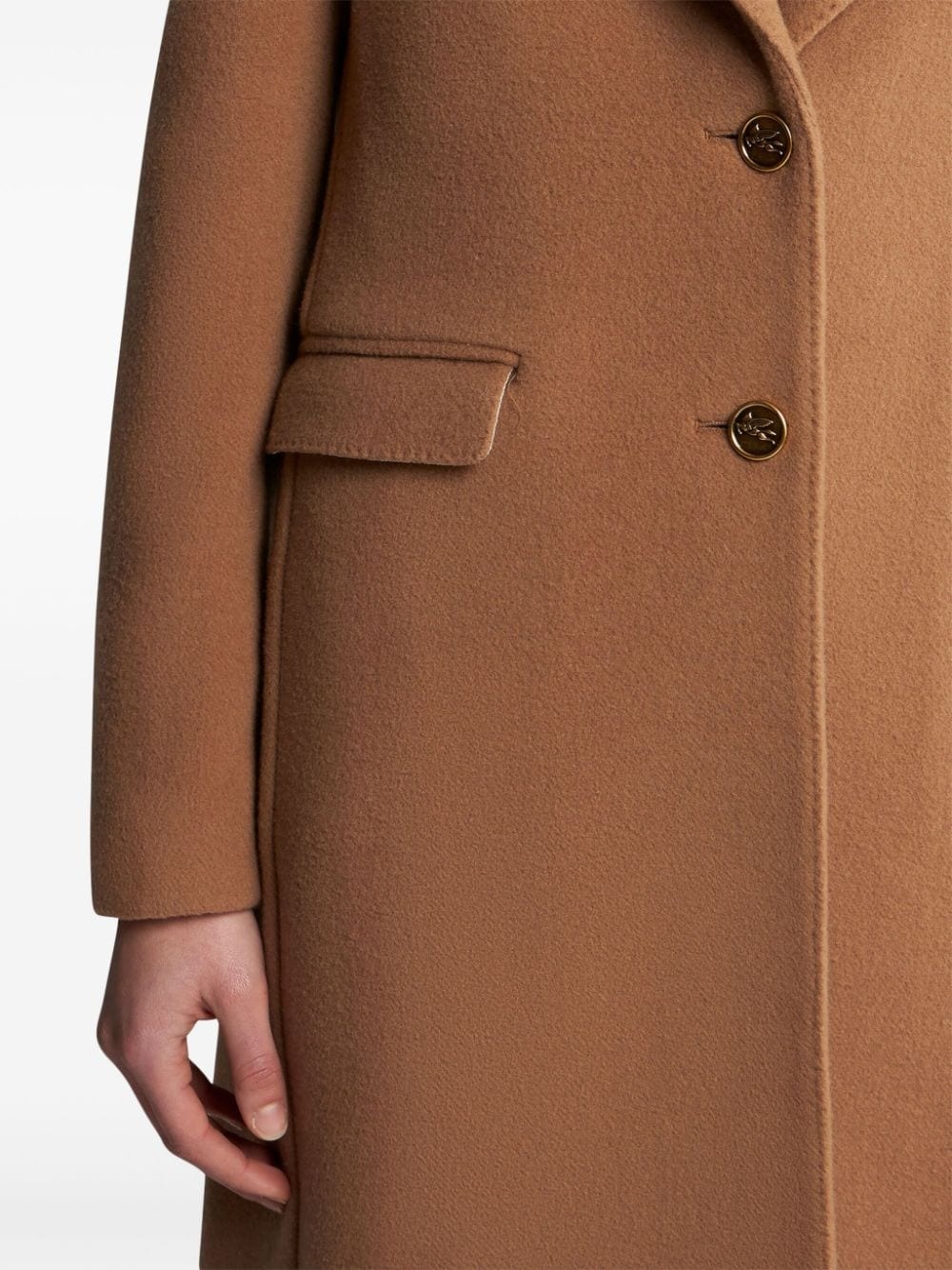 logo-engraved buttons coat - 4