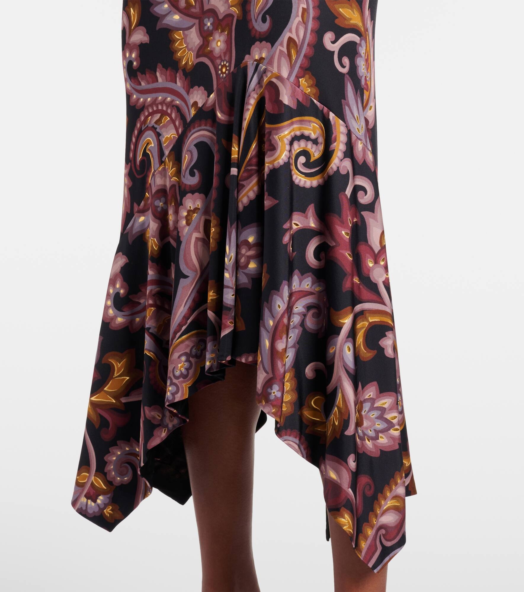 Paisley jersey maxi skirt - 5