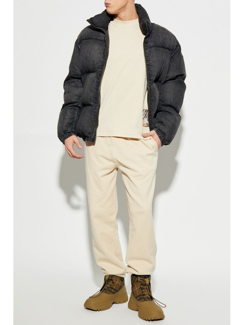 Burberry Check Label cotton track pants outlook