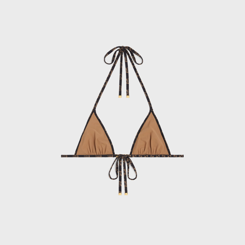 CELINE Monogrammed triangle top in matte jersey outlook