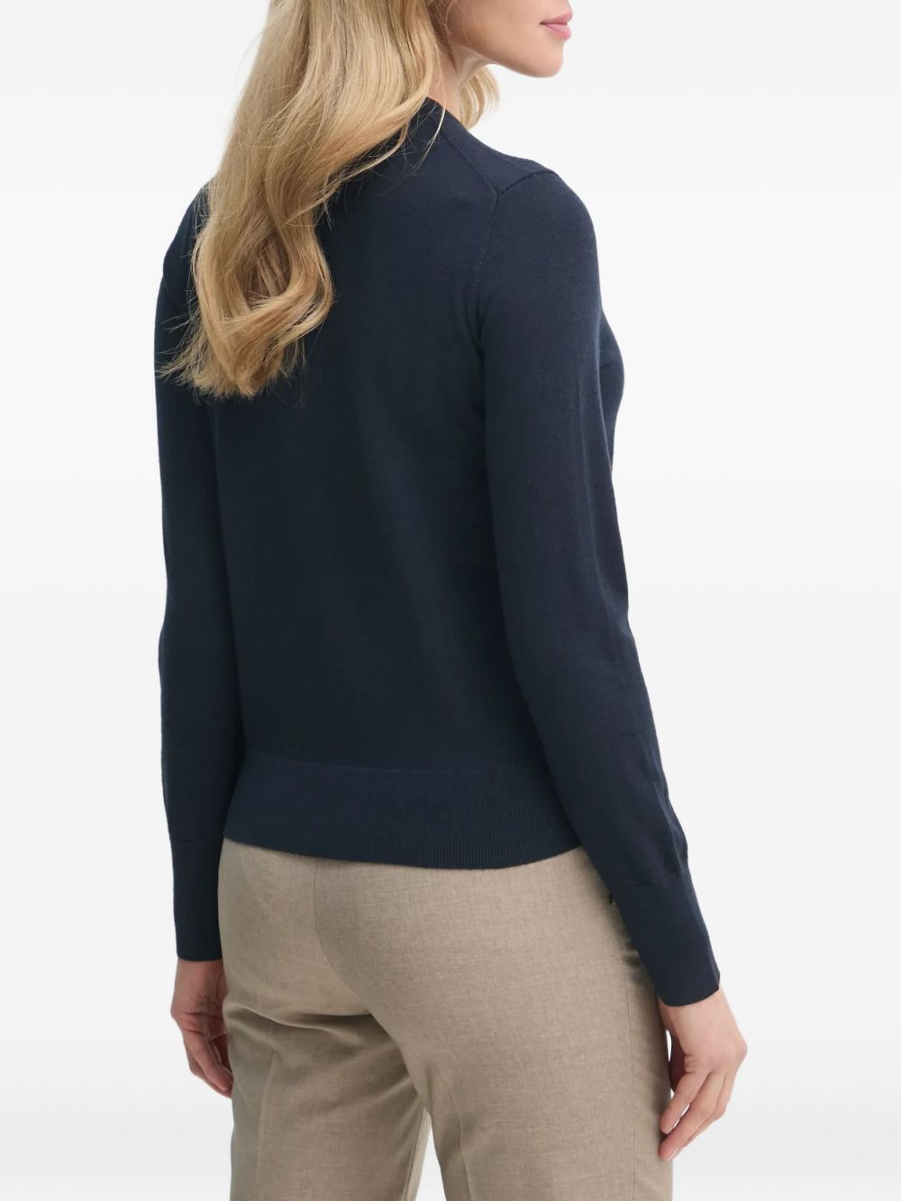 button-front wool cardigan - 3