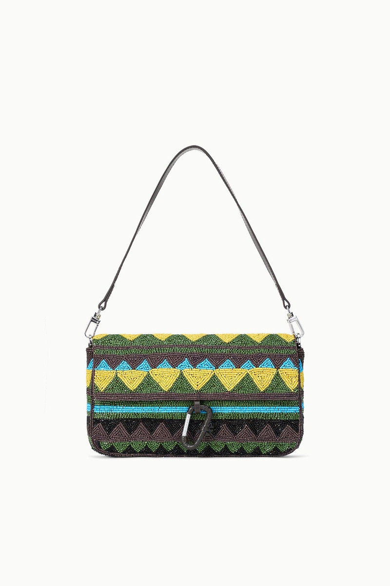 STAUD TIMMY CONVERTIBLE SHOULDER BAG HAPPY SACK BEADING 1