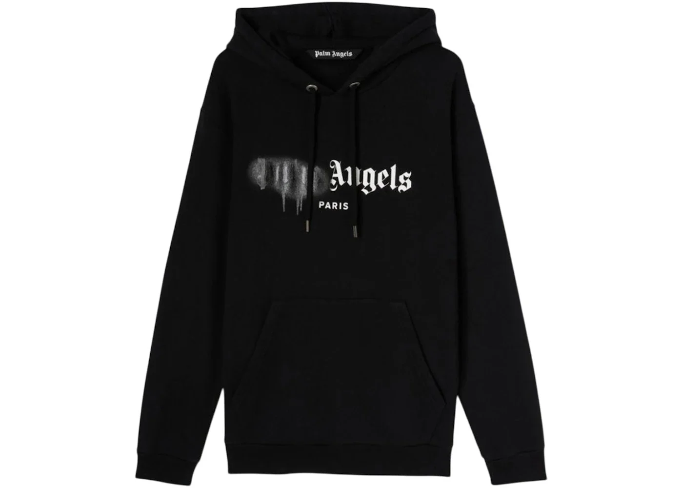 Palm Angels Paris Sprayed Hoodie Black - 1