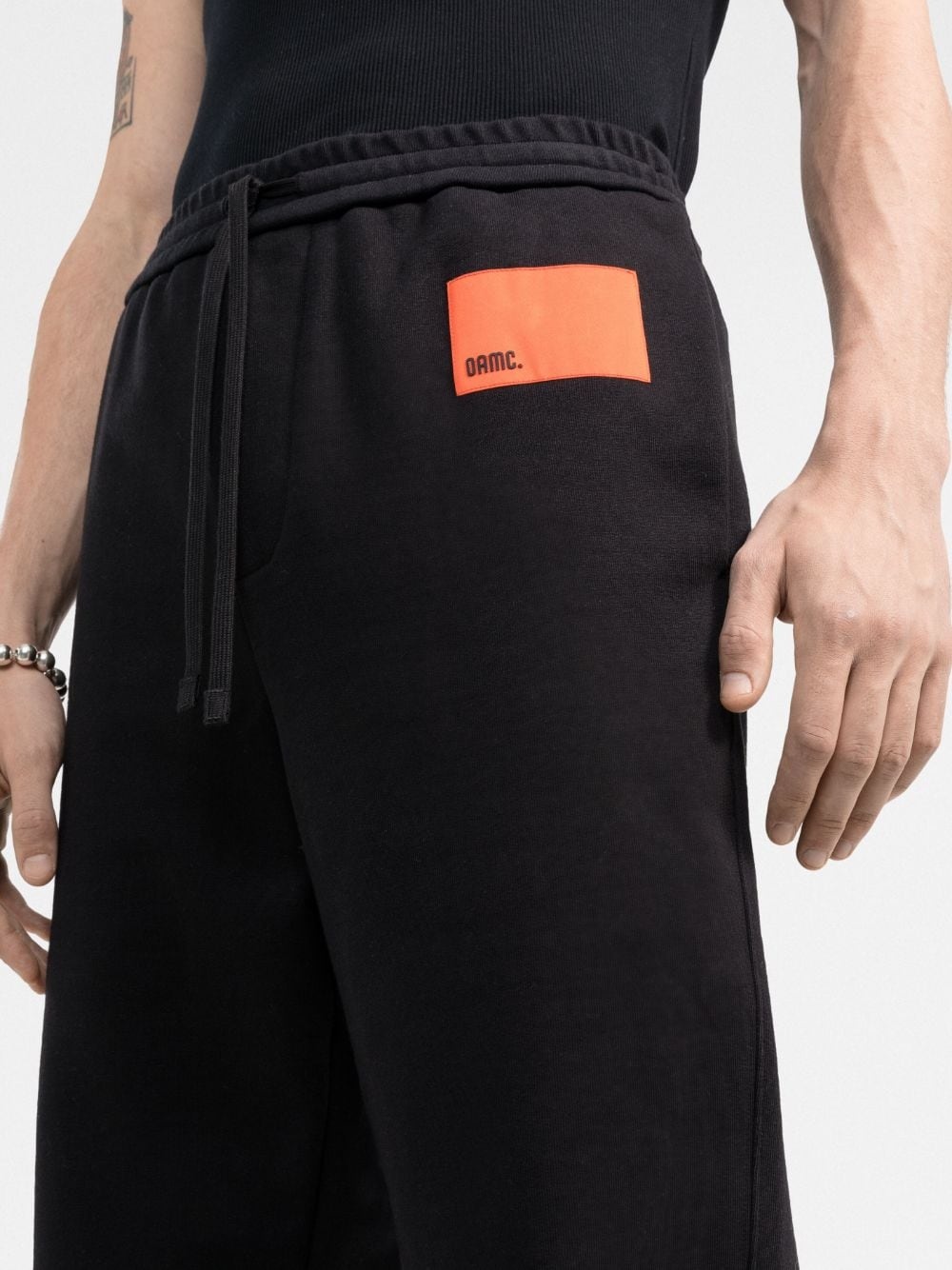 logo-patch cotton track pants - 5
