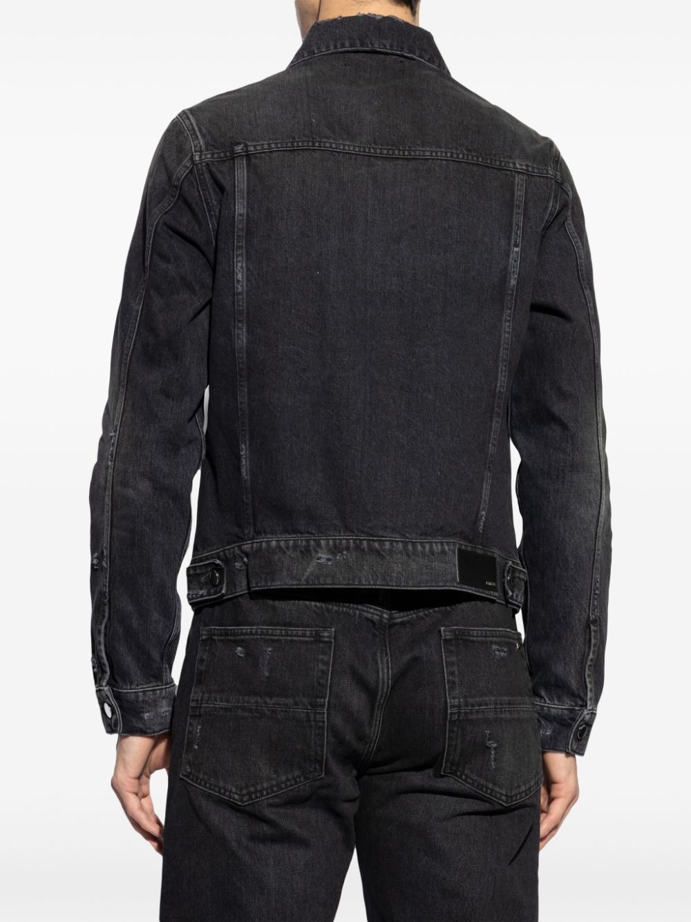 distressed-effect denim jacket - 4