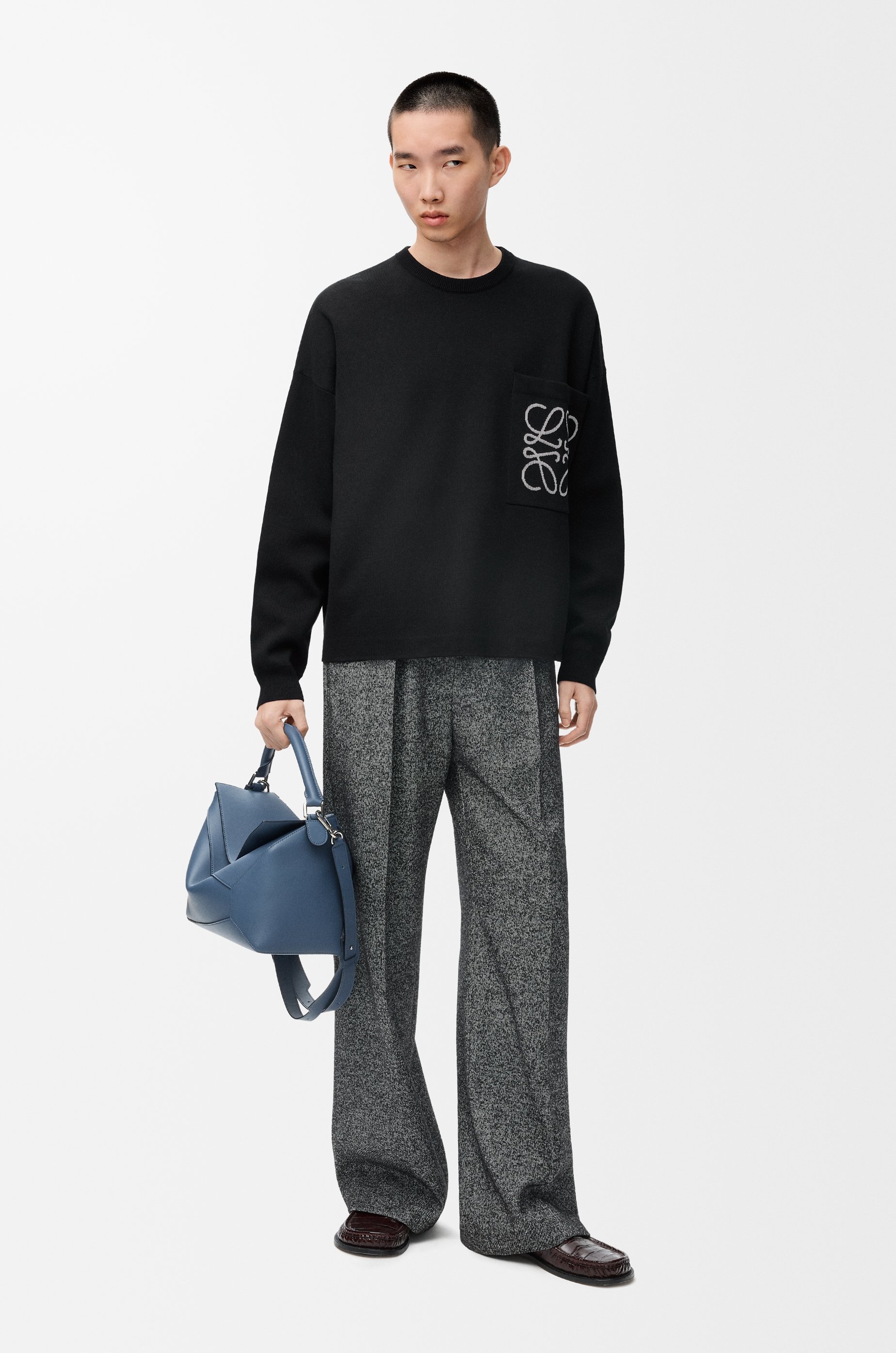 Anagram pocket sweater in cotton blend - 2