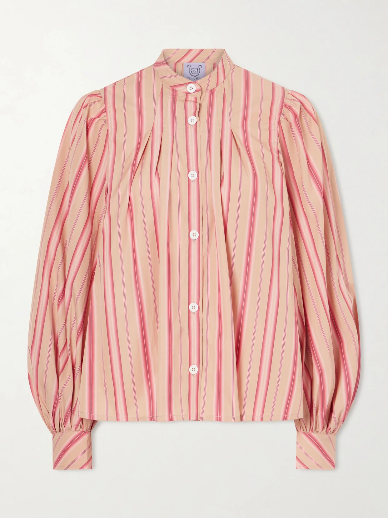 Yana Striped Cotton-poplin Blouse - 1