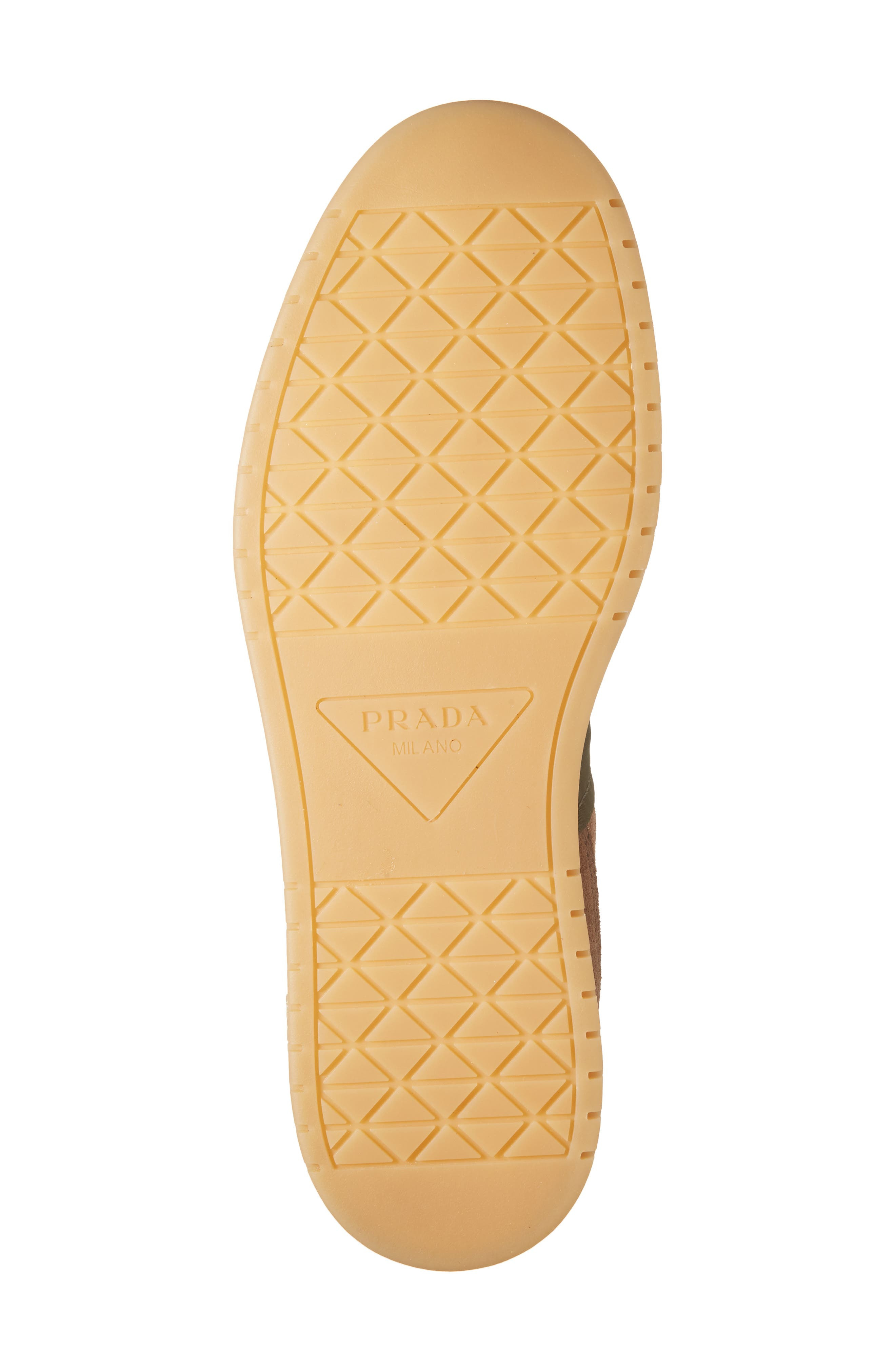 Prada Downtown Logo Low Top Sneaker in Cocoa Brown/Moss Green at Nordstrom - 6