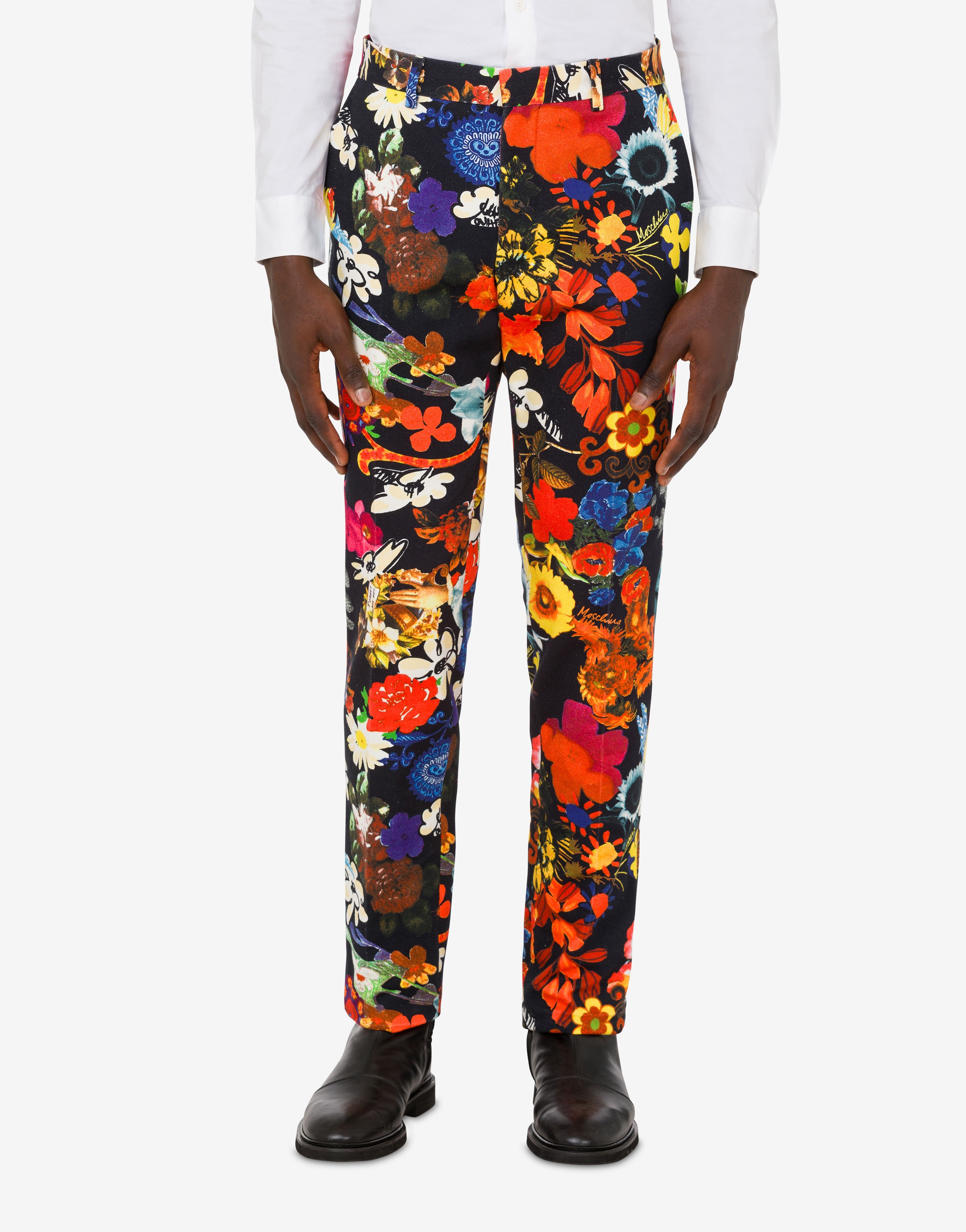 ALLOVER FLOWERS BULL TROUSERS - 2