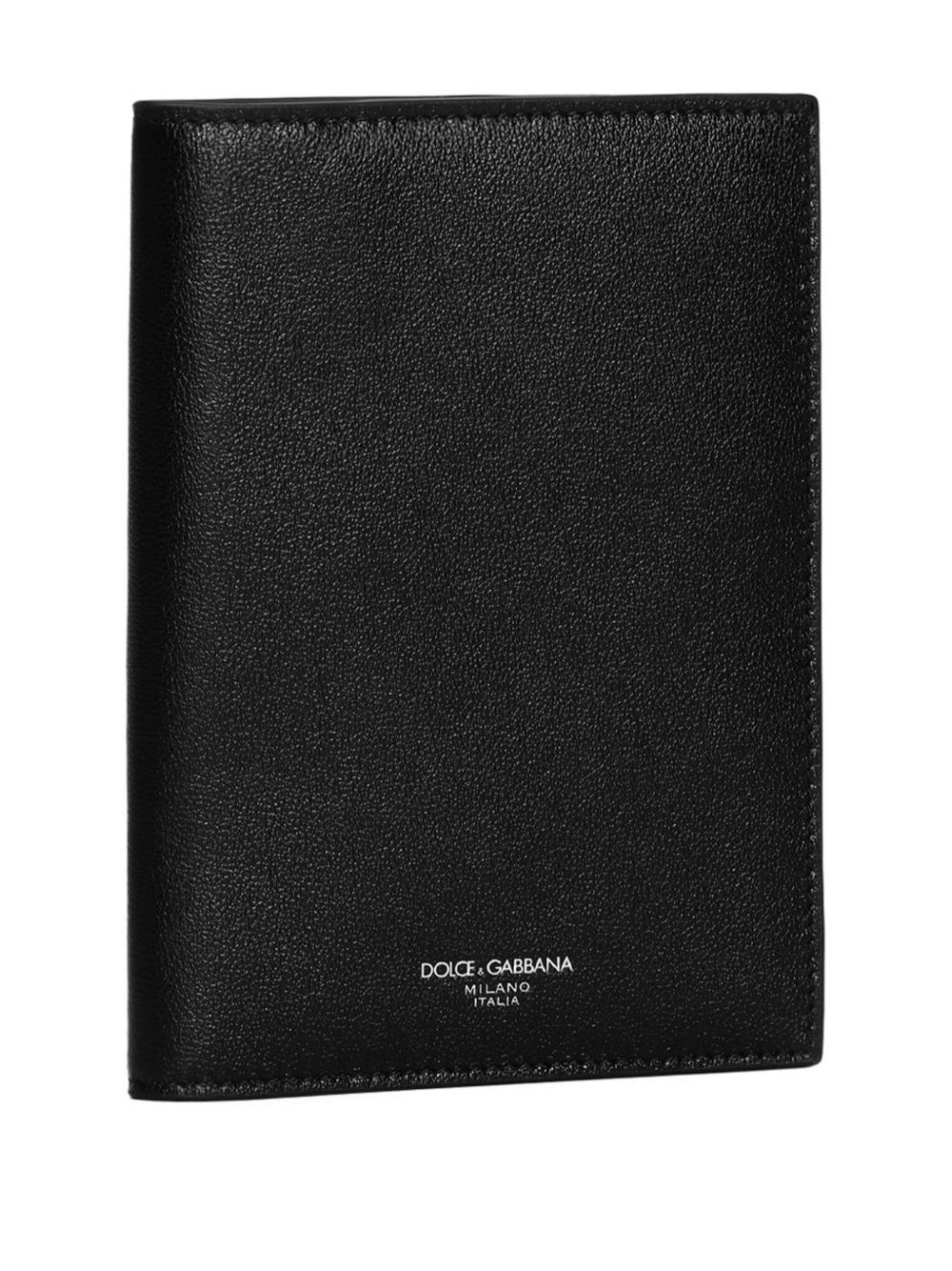logo-print leather passport case - 3