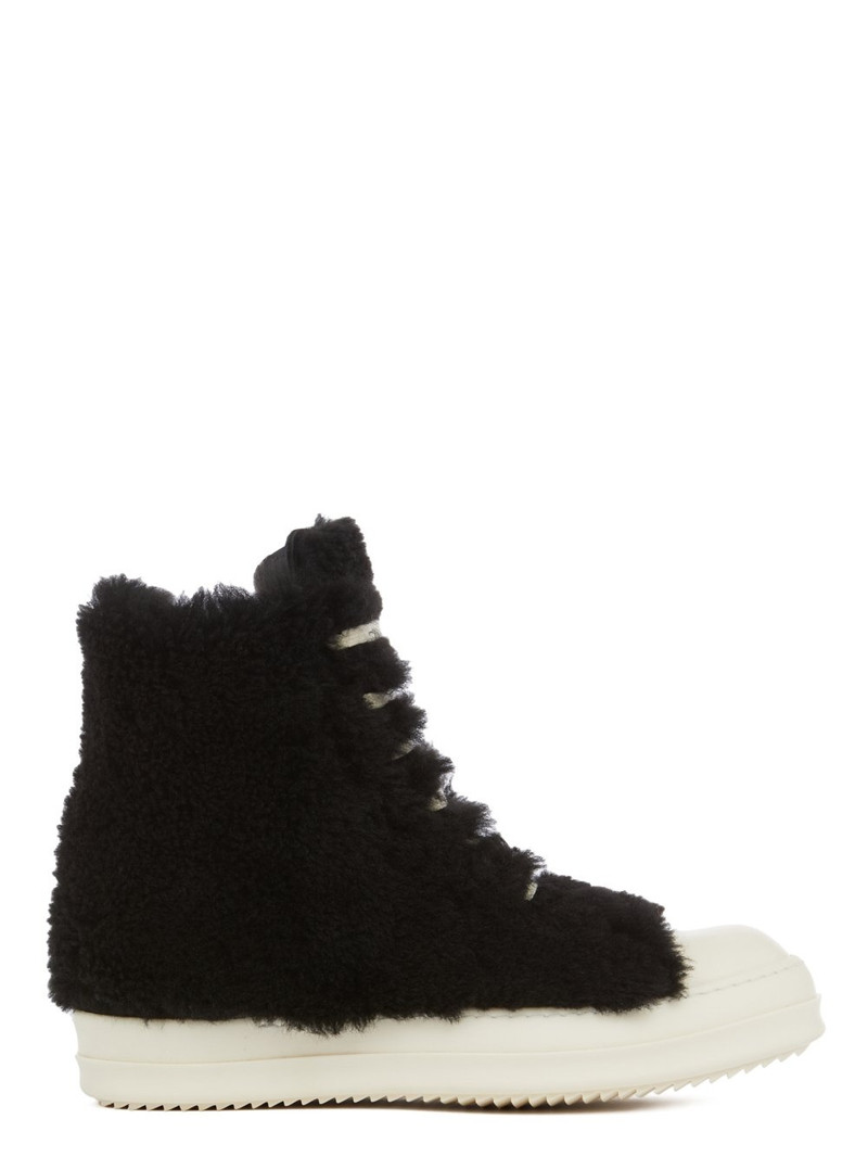 faux-shearling lace-up boots 1