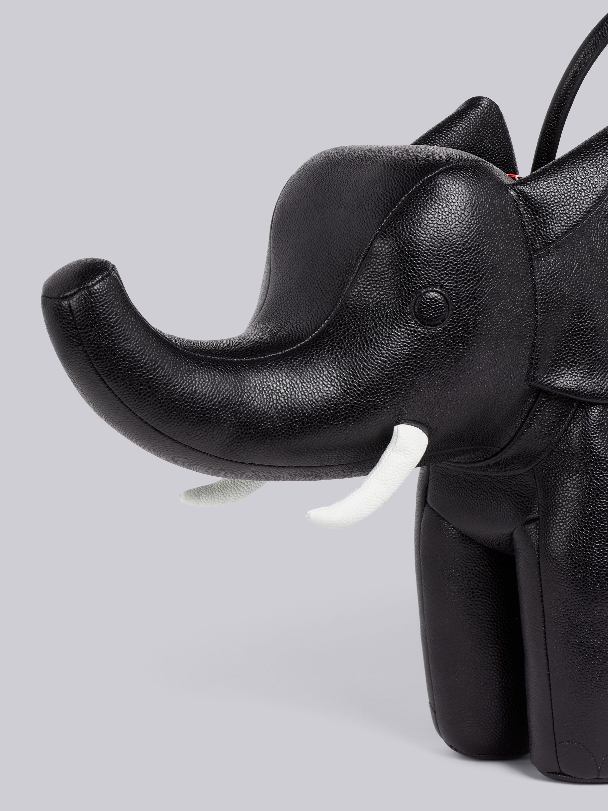 Black Pebbled Calfskin Elephant Bag - 2