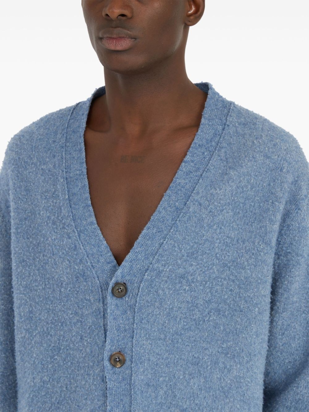 mélange-effect cardigan - 7