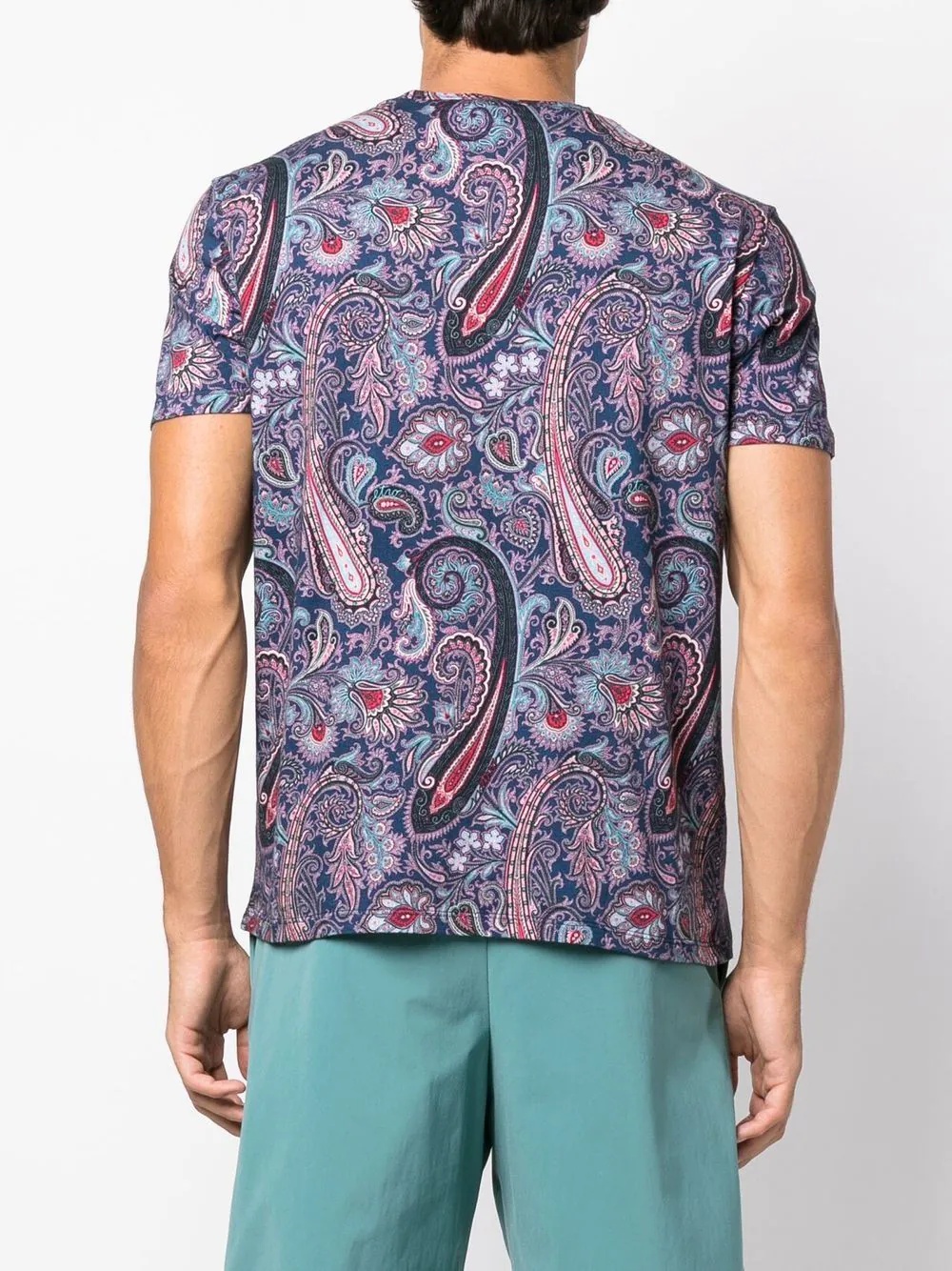 paisley crew-neck T-shirt - 4