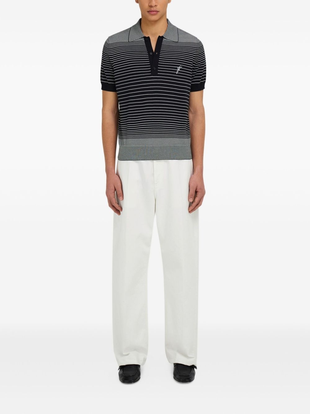 striped polo shirt - 2