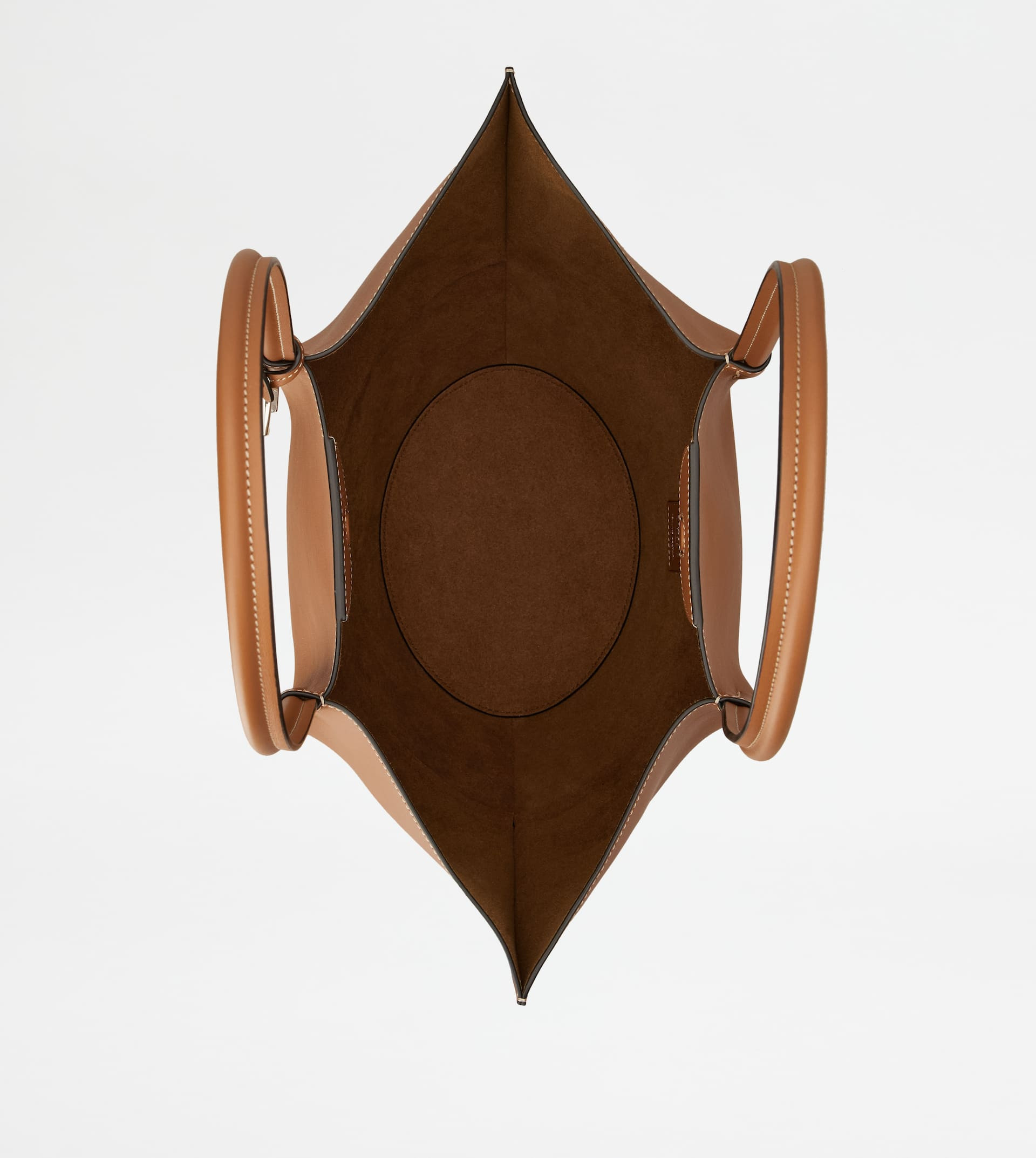 SHOPPING BAG IN STRAW AND LEATHER MEDIUM - BROWN, NATURAL - 3