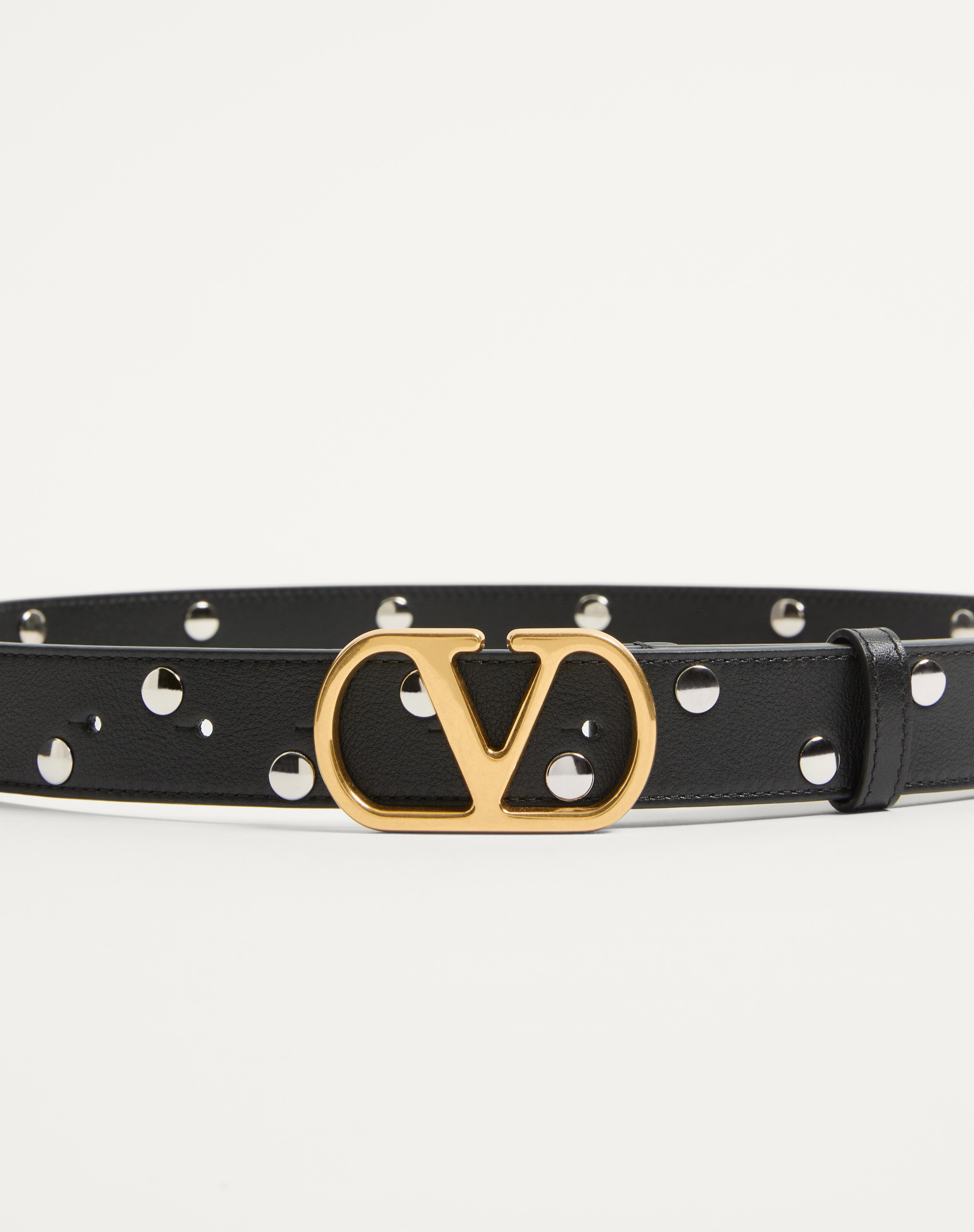 VLOGO SIGNATURE BELT IN SHINY CALFSKIN 30 MM - 4
