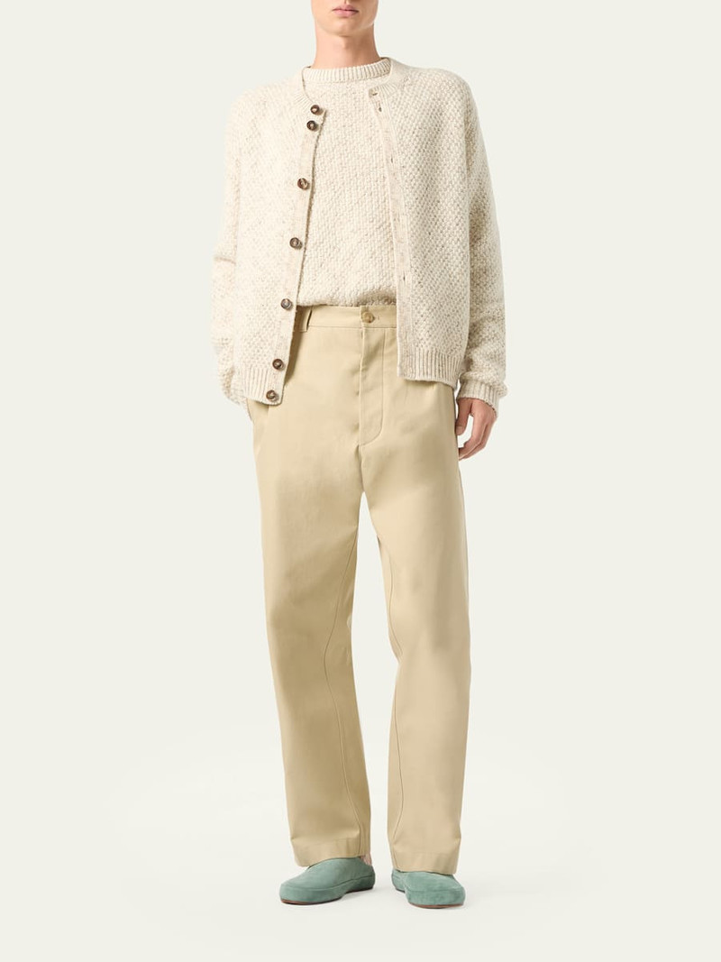 Loro Piana Men's Ash Virgin Wool, Linen and Cashmere Crewneck Sweater outlook