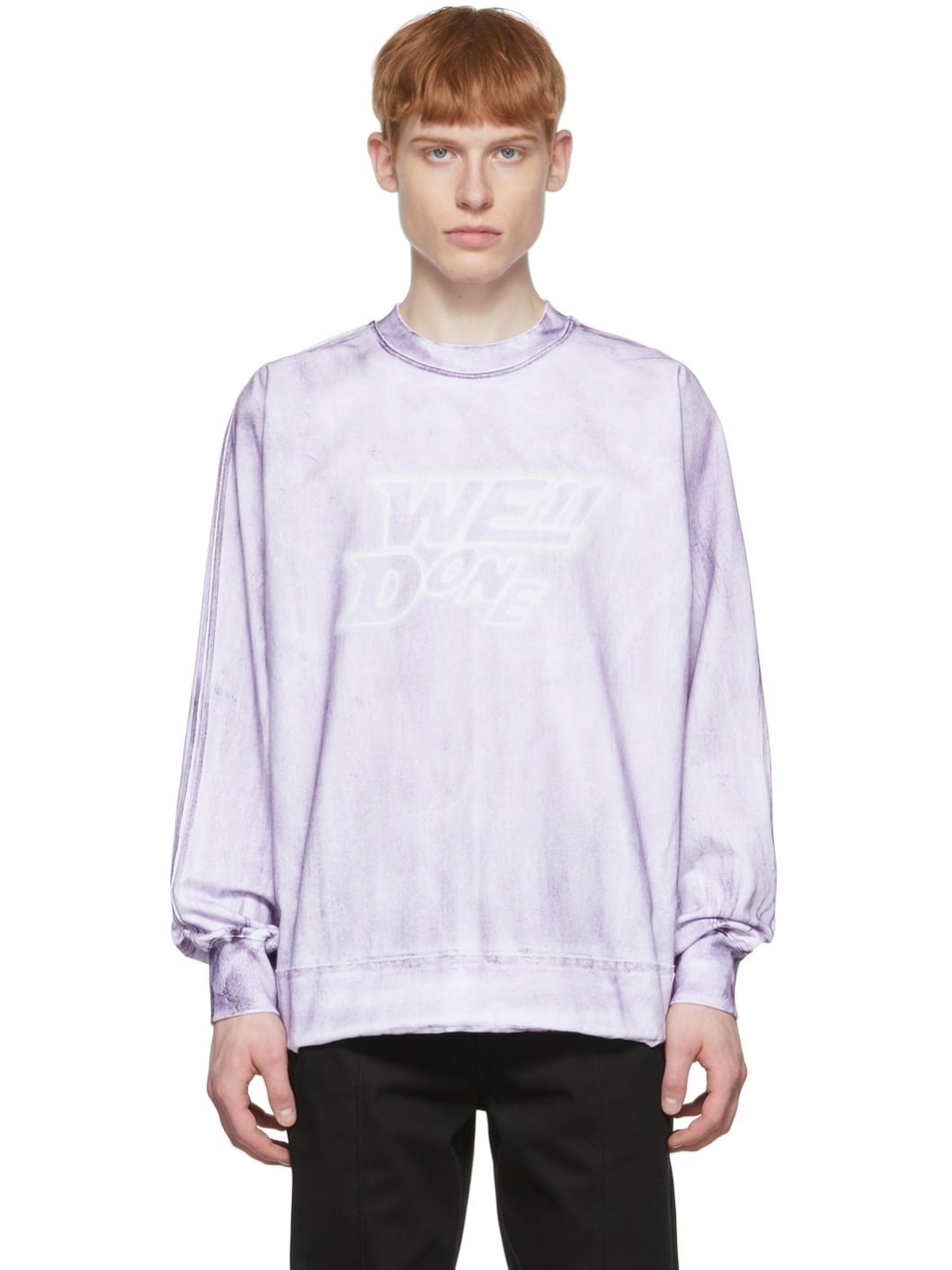 Purple Cotton Long Sleeve T-Shirt - 1