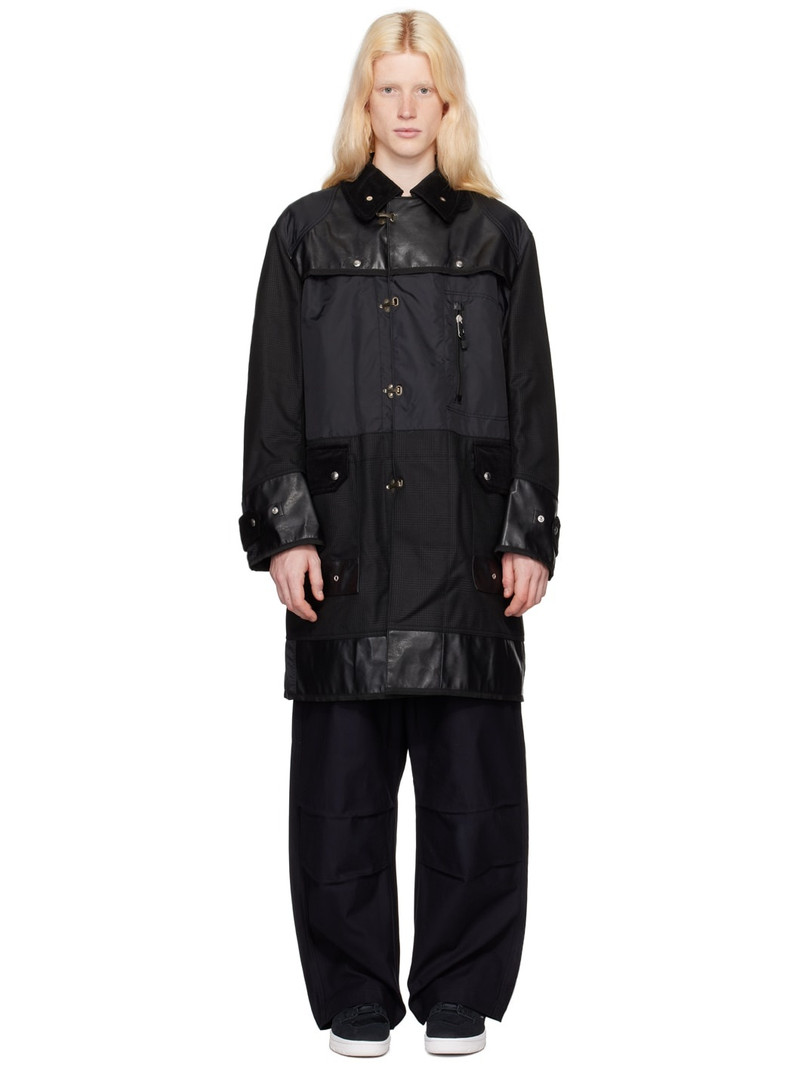 Black Paneled Coat 1