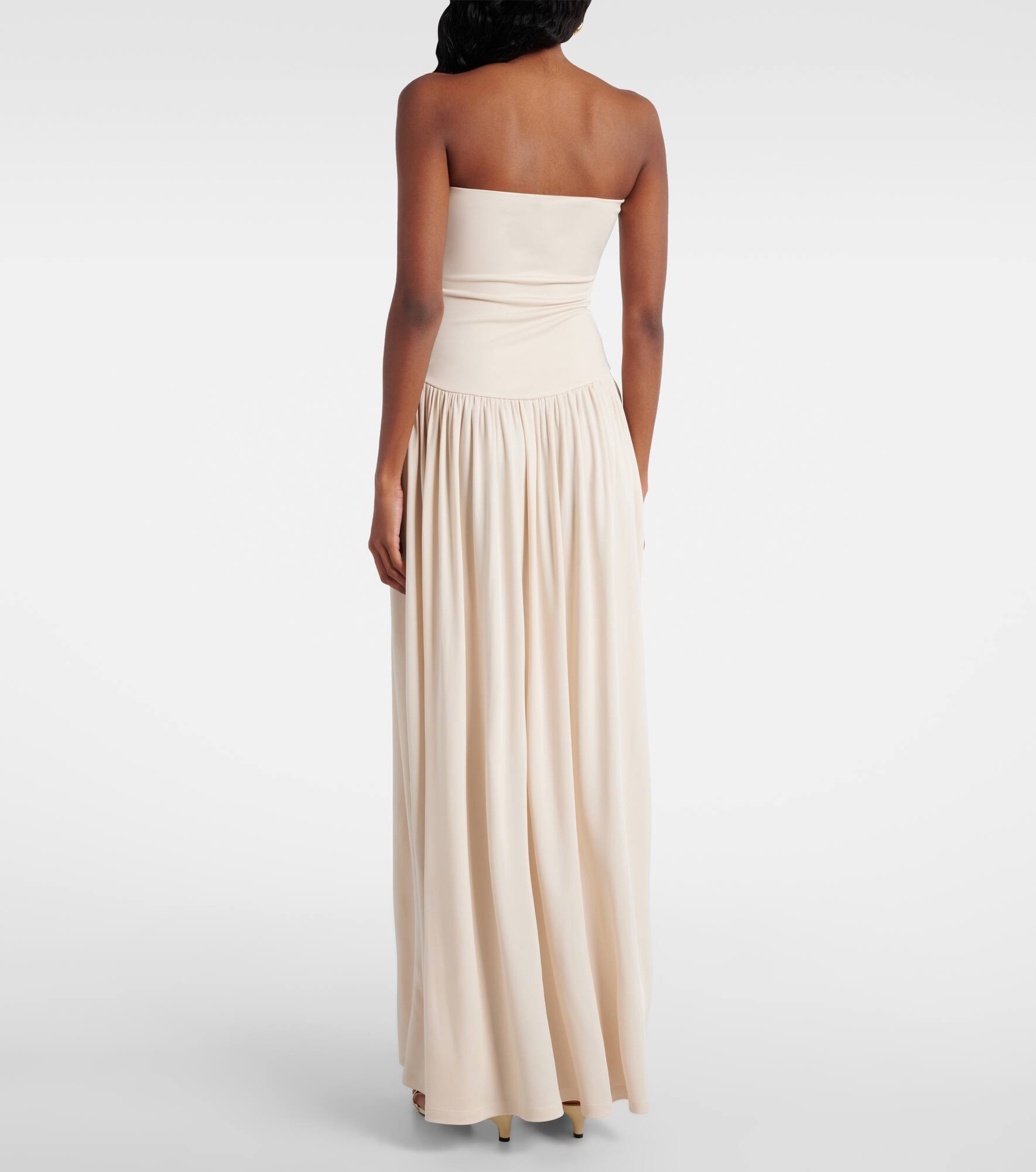 Dia strapless gathered midi dress - 3