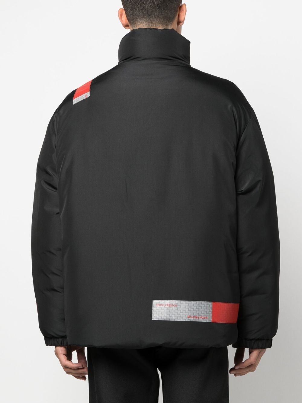 logo-patch padded coat - 4