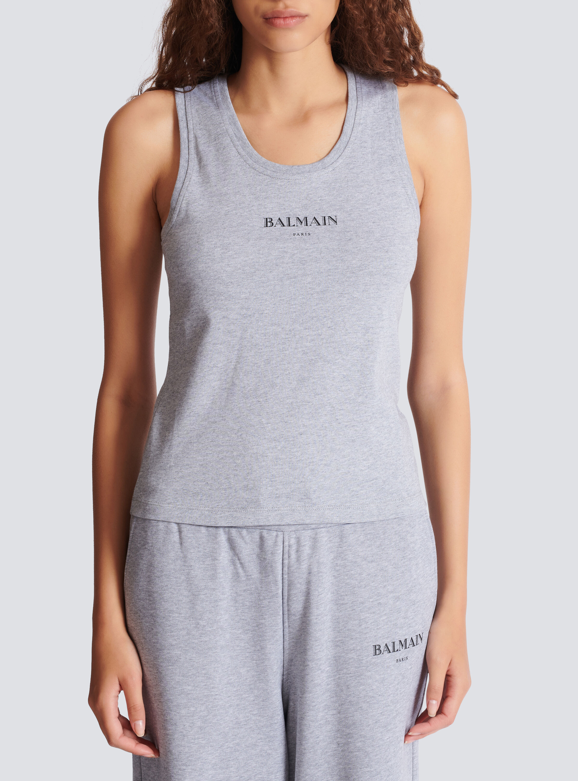 Tank top with Balmain print - 5
